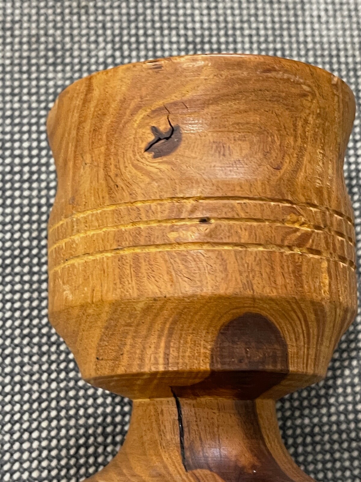 Possibly Vintage Small Wood Mortar & Pestle