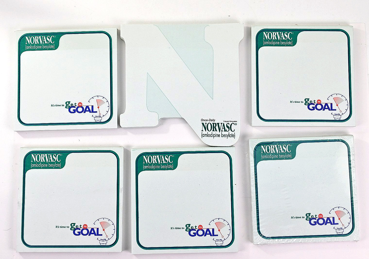 Lot Norvasc Rx Note Pads Pfizer Drug Rep Promo Medical Ephemera