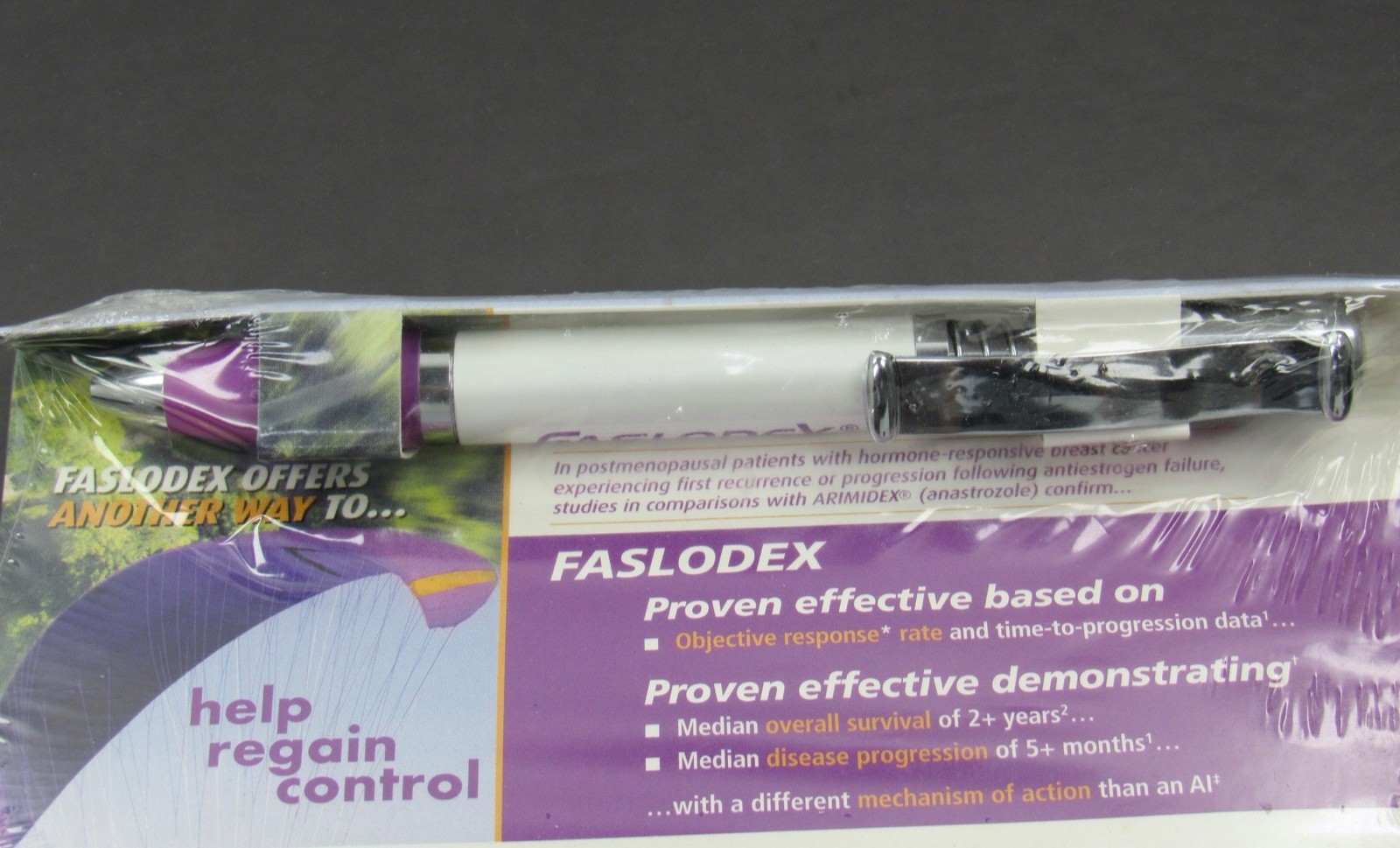 Exquisite Faslodex Heavy Metal PEN Drug Rep Pharmaceutical Promo SEALED on Card