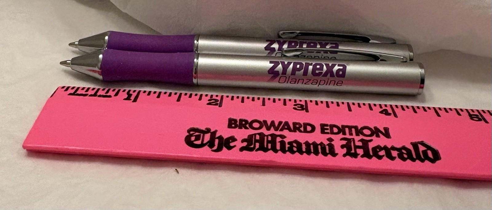 VTG LOT OF 2 ZYPREXA Combo- PEN/STYLUS Pharma Advertising Drug Rep Log NEW NOS