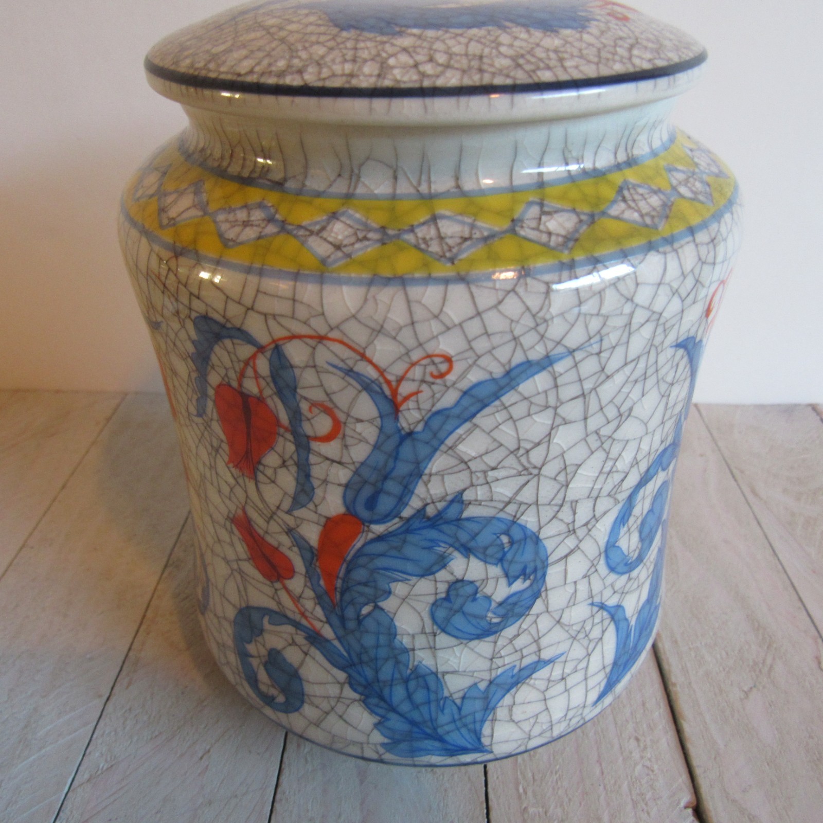 vtg Apothecary Pharmacy Jar Hirudo Decora American Leech Ceramic OMC Japan