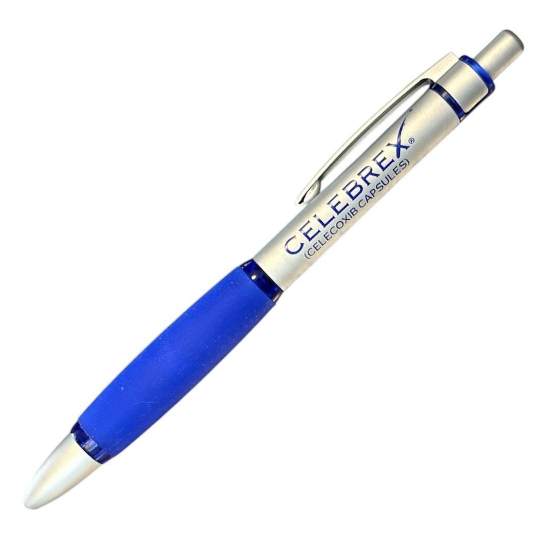 Drug Rep CELEBREX Collectible Metal Pen with Blue Marble Design RARE