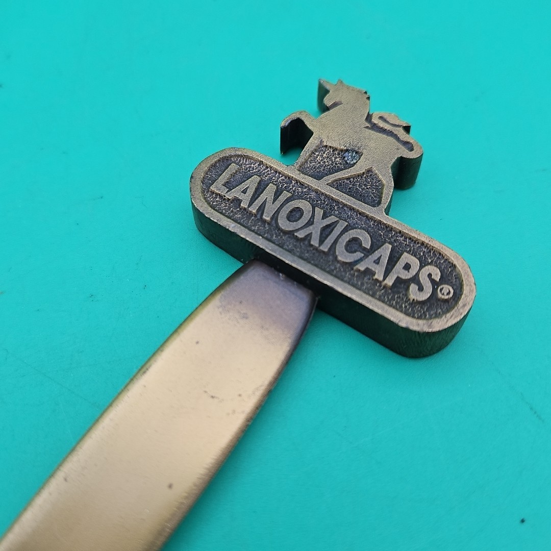 Vintage Lanoxicaps Digoxin Solution In Capsules Letter Opener Unicorn Brass