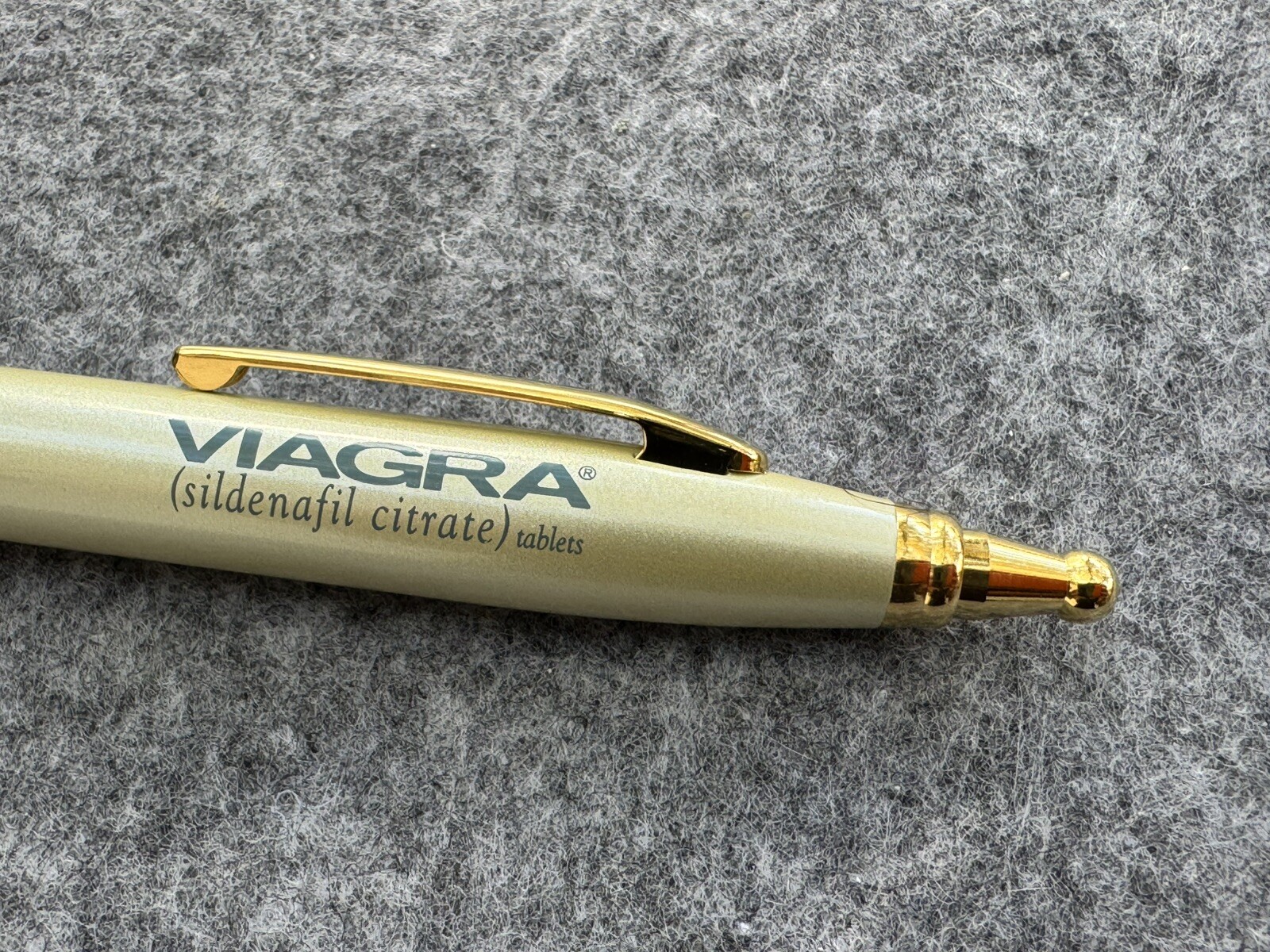 Rare Viagra Gold Blue Drug Rep Pen Ballpoint Pharmaceutical Promotional Metal