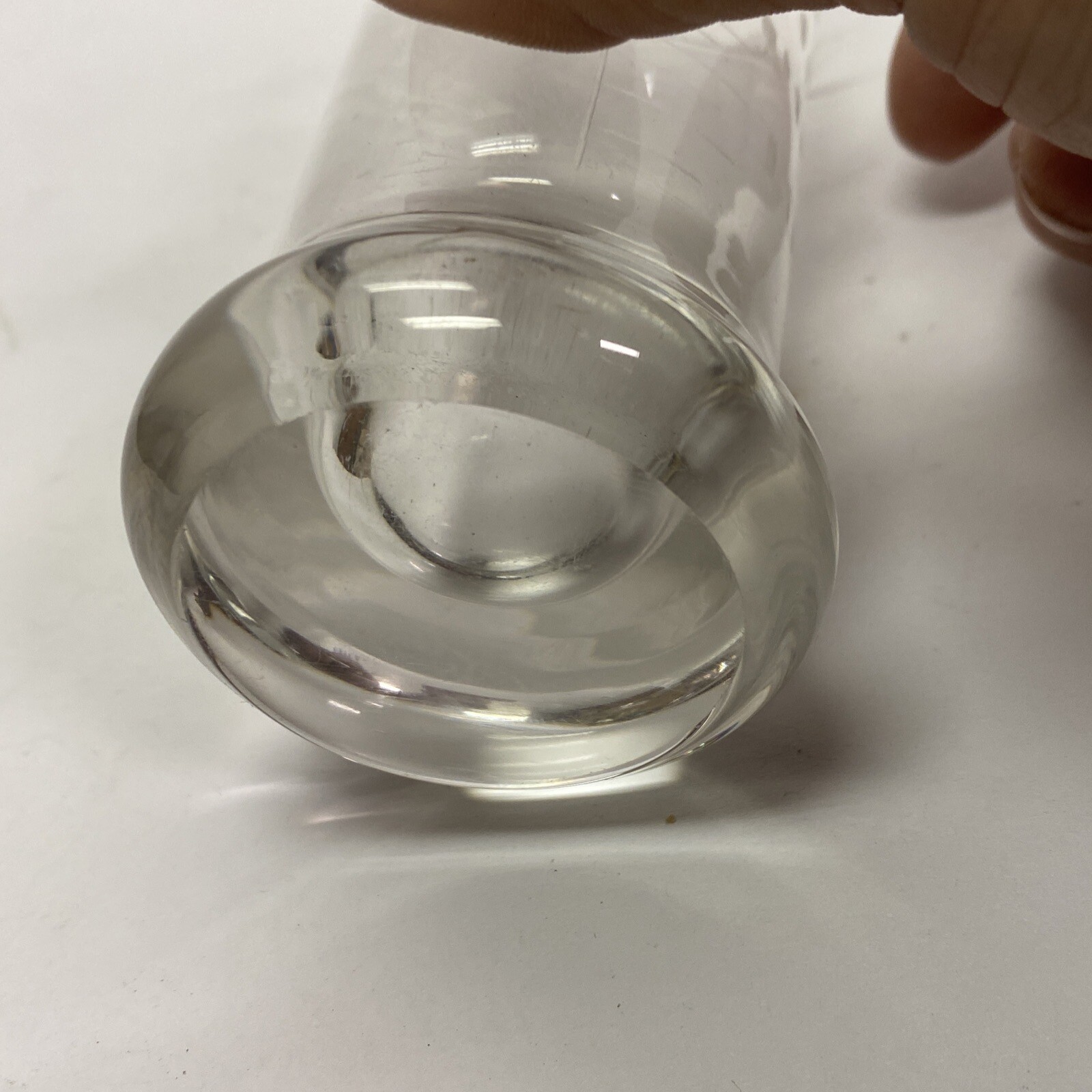 VTG PHARMACY APOTHECARY GLASS BEAKER 4 OZ JOHNSON AND SONS CRUSHMETER MEASURE