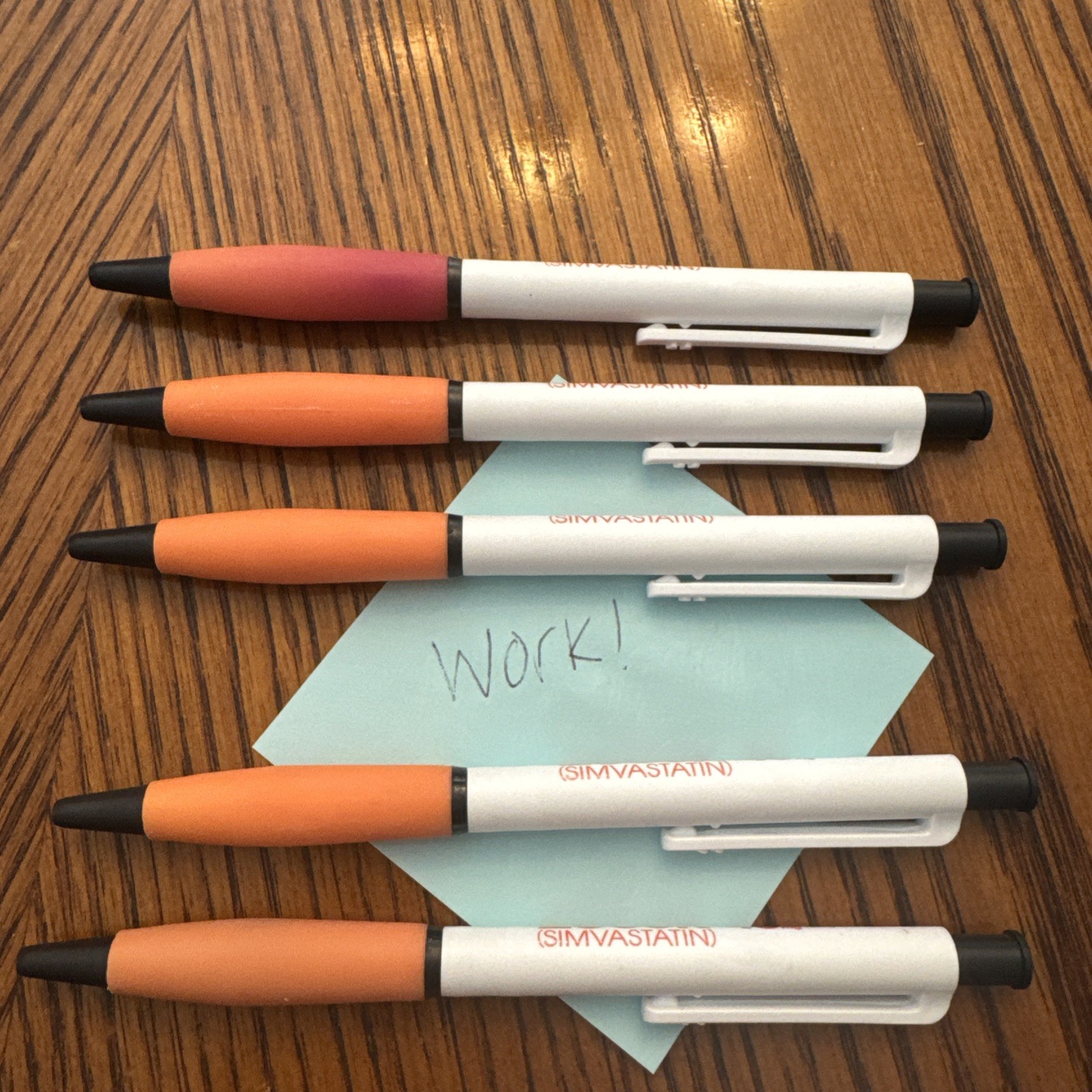 Lot of 6 ZOCOR 40 Pharmaceutical Drug Rep Pen VERY RARE Advertising Collectible