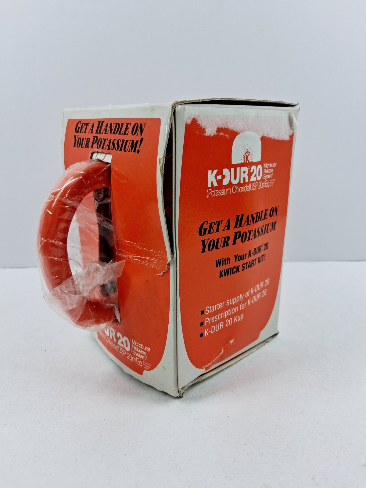 Vintage 1992 Key Pharmaceuticals K-Dur 20 Potassium Replenishment Mug NEW
