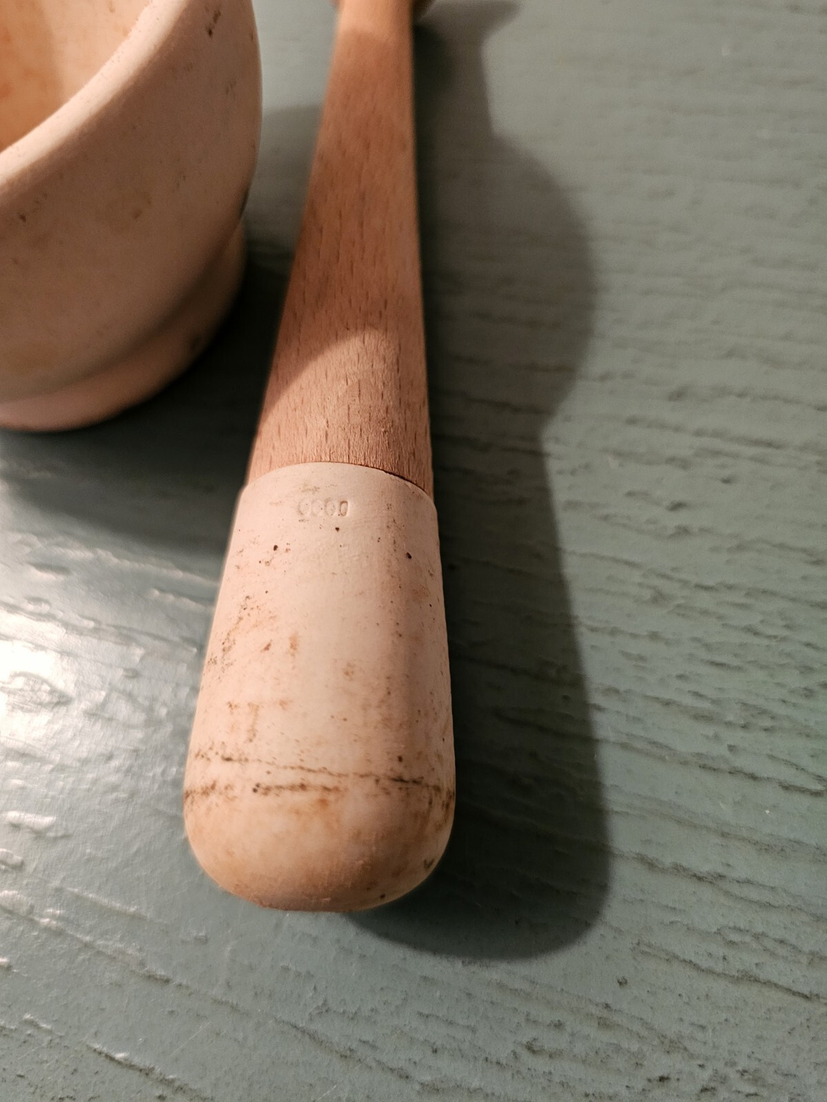 Vintage Warranted Acid Proof Mortar & Pestle-Made In England