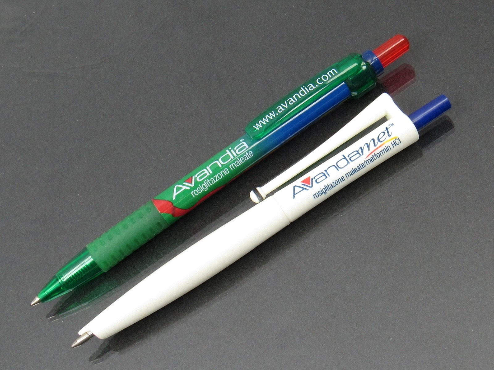 Avandia Avandamet Lot PENS, Sticky Pad Drug Rep Pharmaceutical Promo Advertising