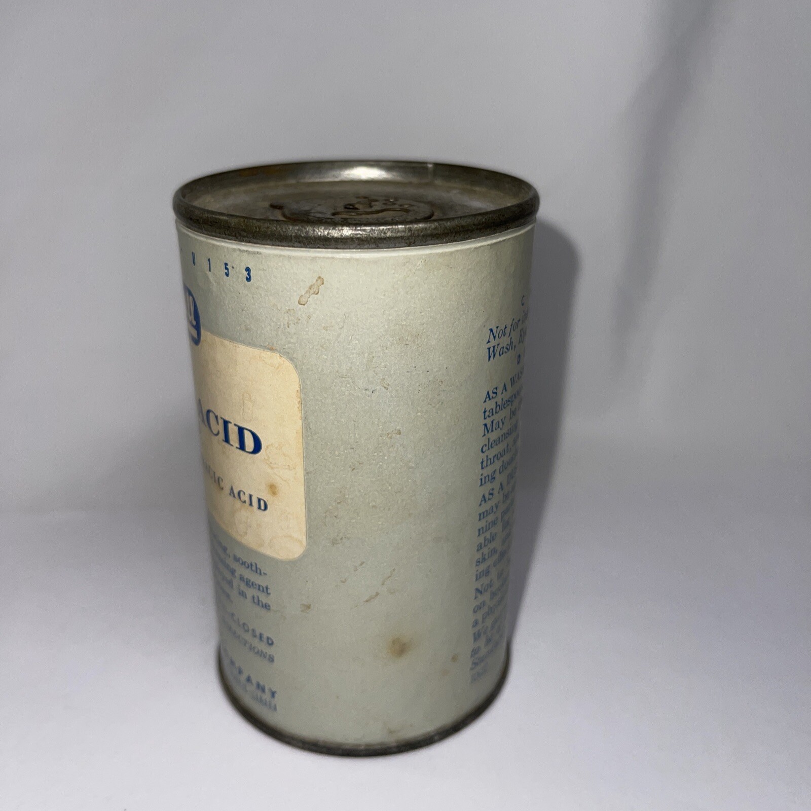 Collector’s Rexall Boric USP Powdered 4 oz #U153 Vintage