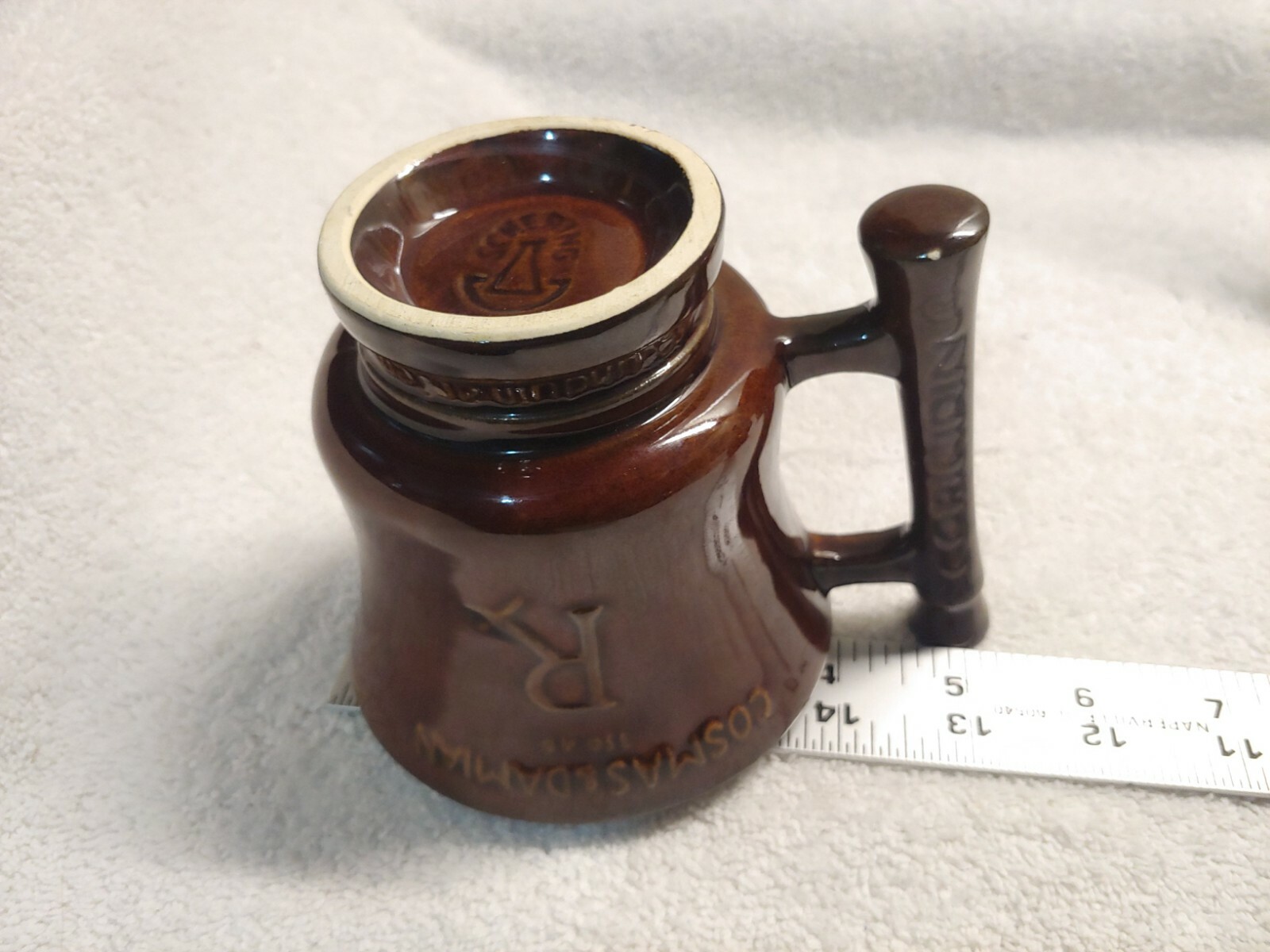 VTG Schering Cosmas & Damian Mortar Coricidin Pharmacy Herbalist – Brown
