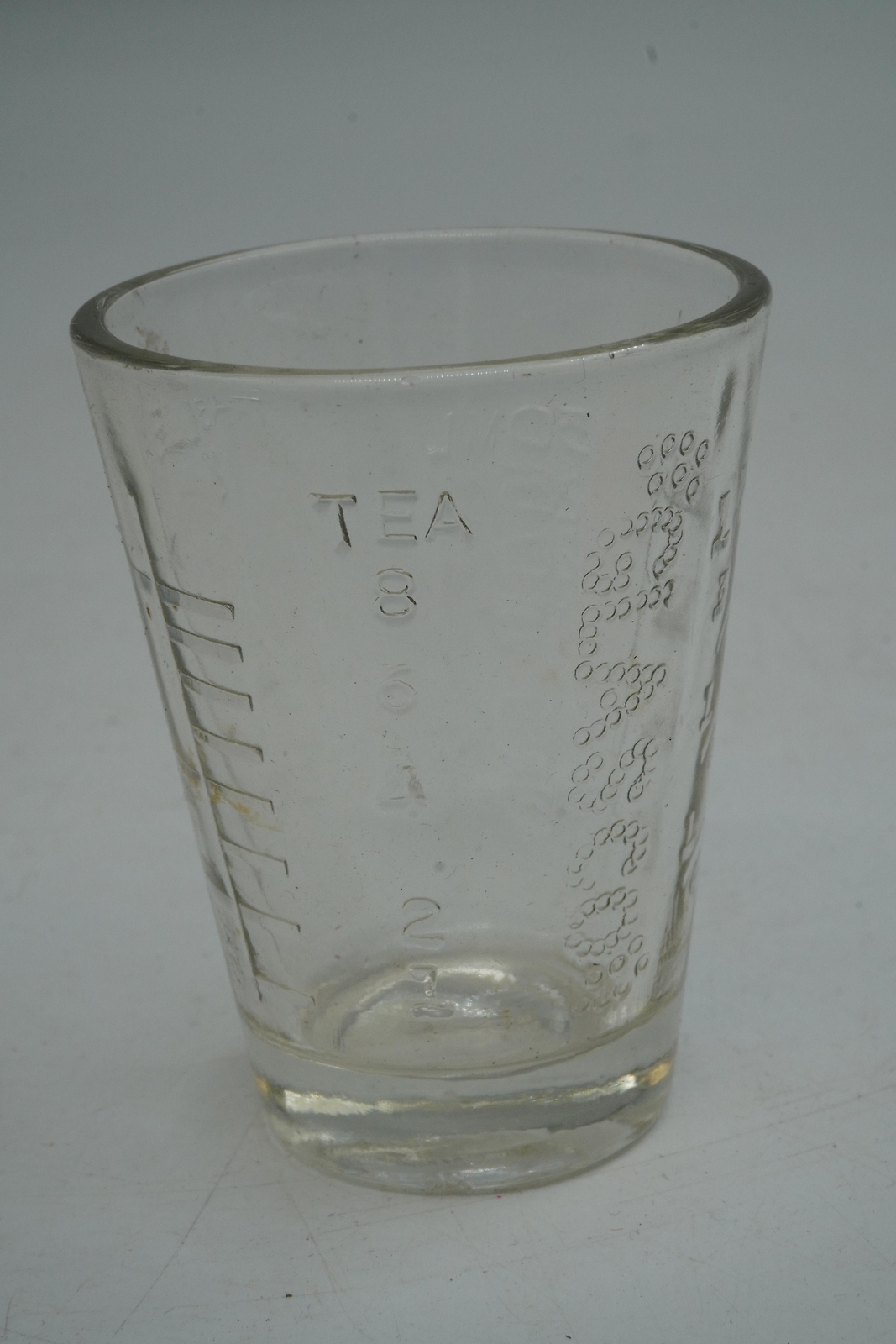 Apothecary Dose Measurement Cup Teaspoon ML Glasco