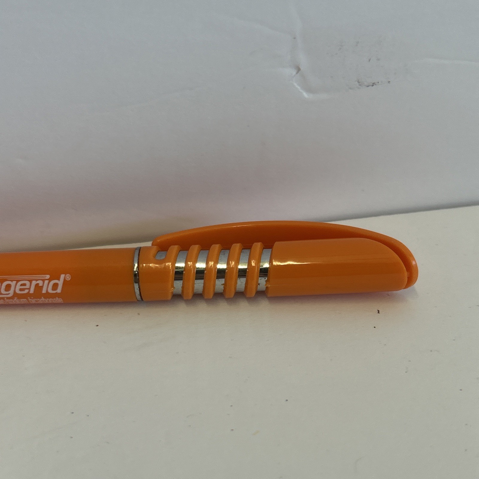 Orange Zegerid Drug Rep Pharmaceutical Promo Pens Spring Coil Clicker Tested