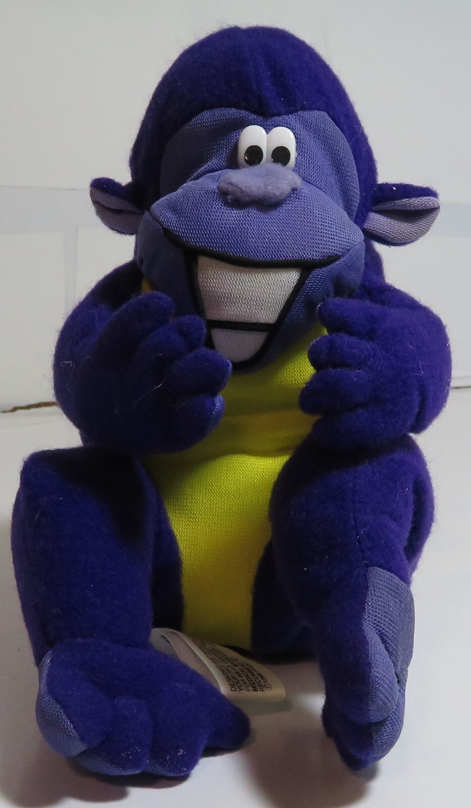 1998 ZYRTEC Purple Plush Gorilla Monkey Stuffed Toy Pharma Promo Advertisement