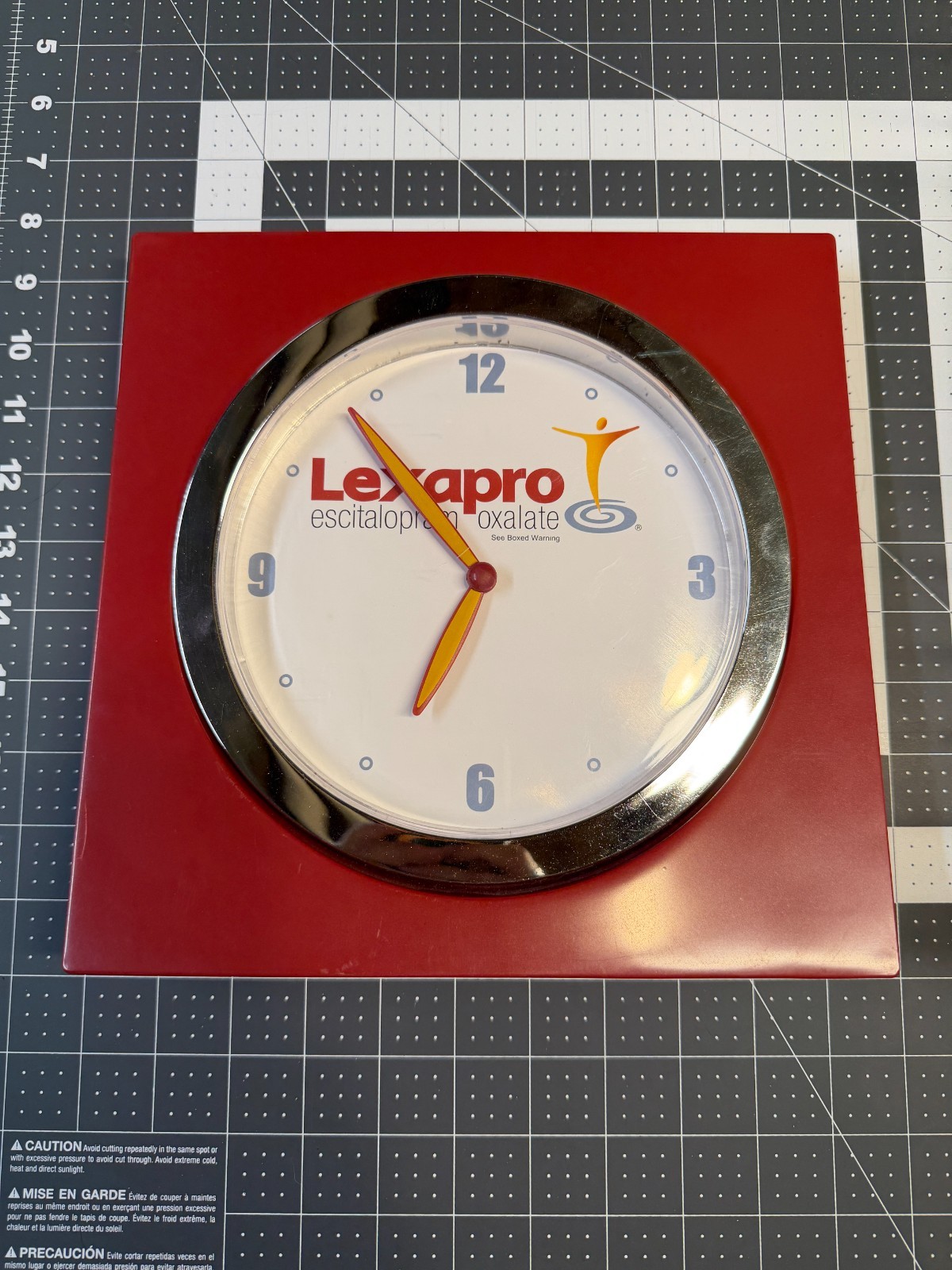 Lexapro Escitalopram Oxalate Red Promotional Square Wall Clock