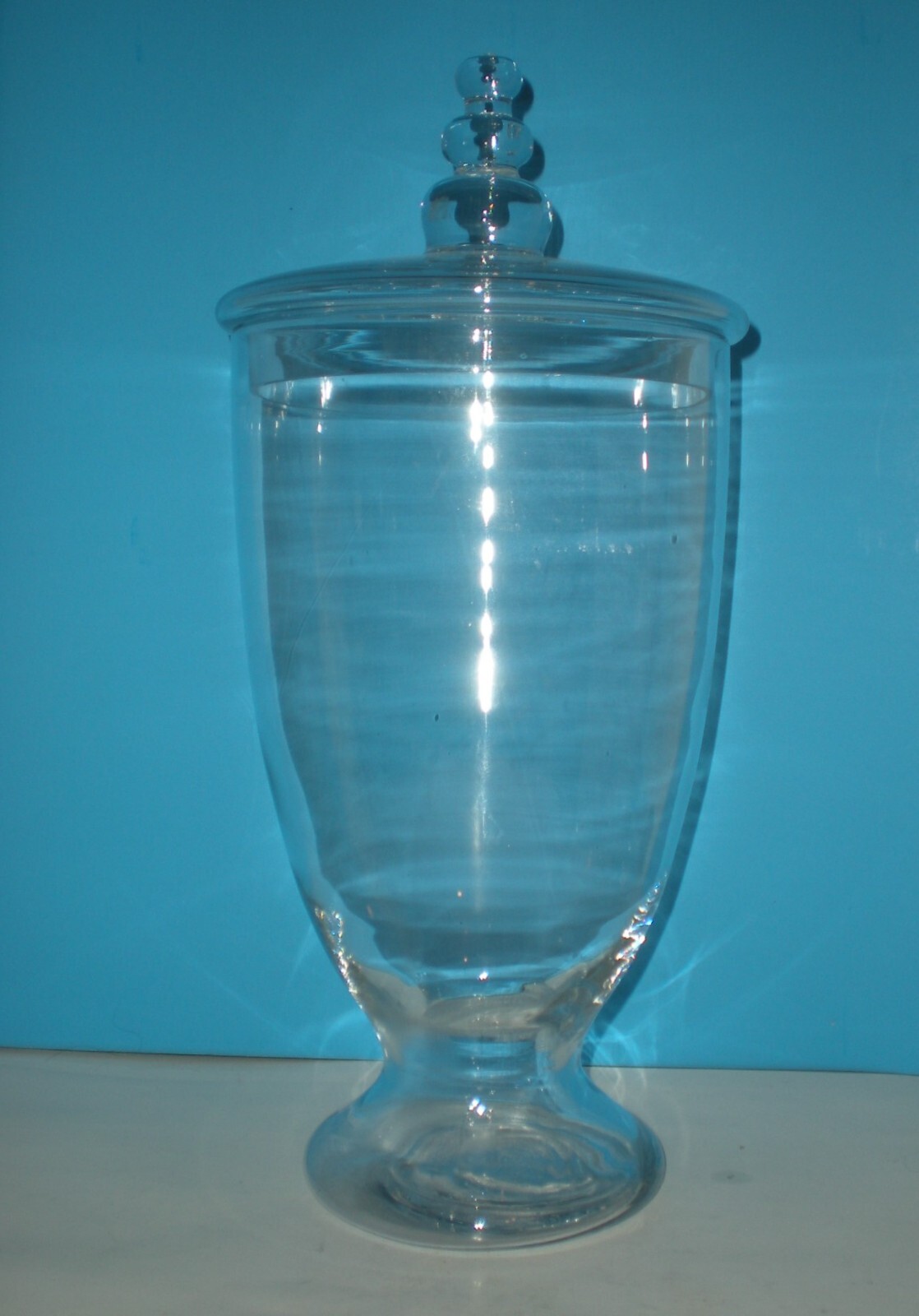 Vintage Huge 16″ Apothecary Candy Jar Drug Store Pharmacy Display RARE n2