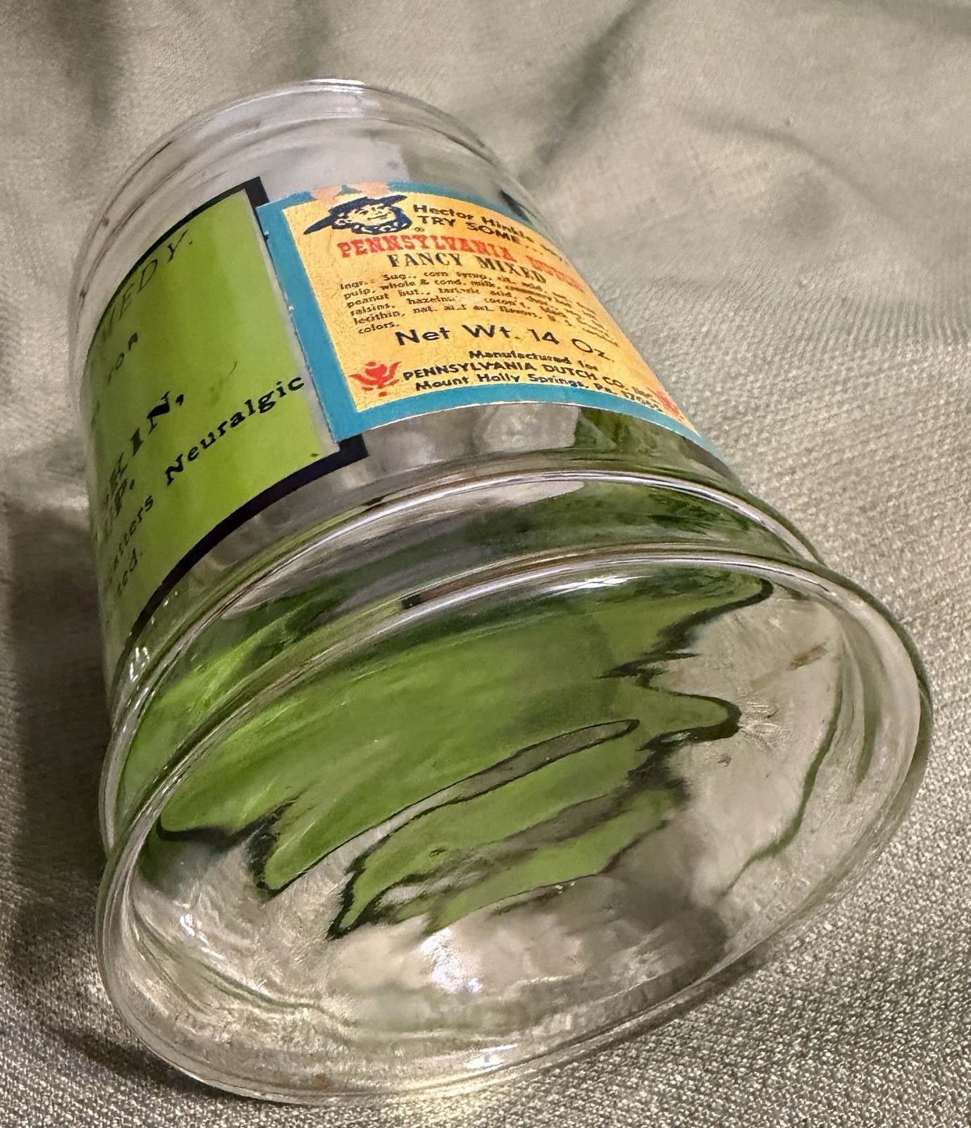 Vintage Glass Apothecary Jar With Lid Army Navy Liniment Medicine Remedy 1970’s