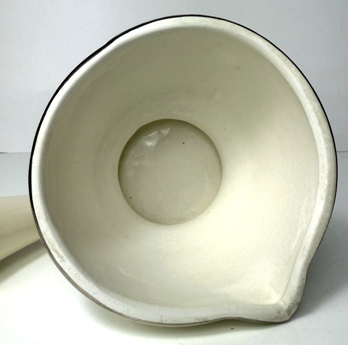 Vtg Eli Lilly Co. Ceramic Mortar & Pestle Cream Canada Collingwood Ont. Pharmacy