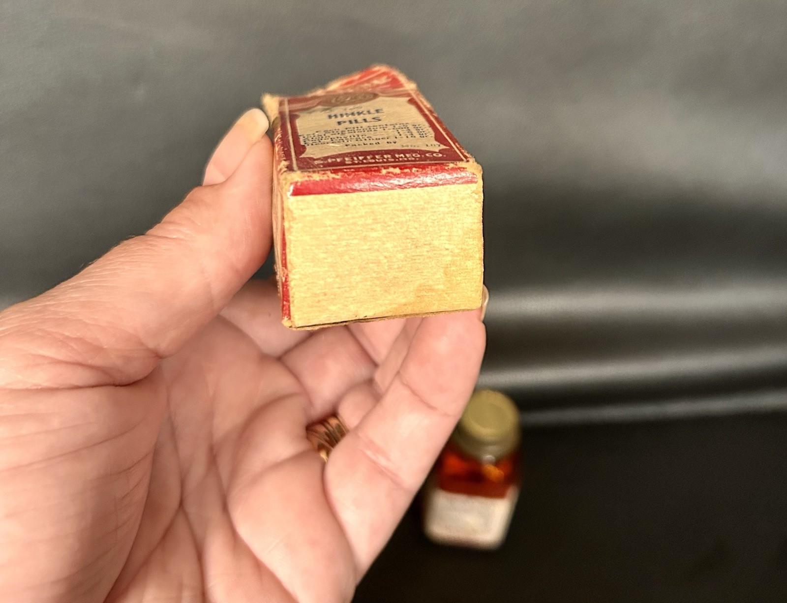 Vintage Gold Medal Hinkle Pills Laxative Medicine with Box-S. Pfeiffer Mfg. Co.