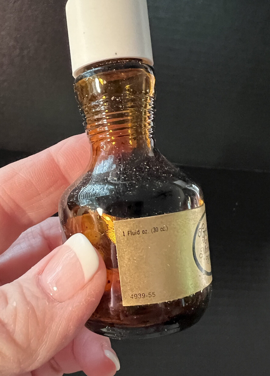 VTG GEVRABON Brown Pharmacy Bottle Apothecary Vitamin Mineral Lederle Labs NY