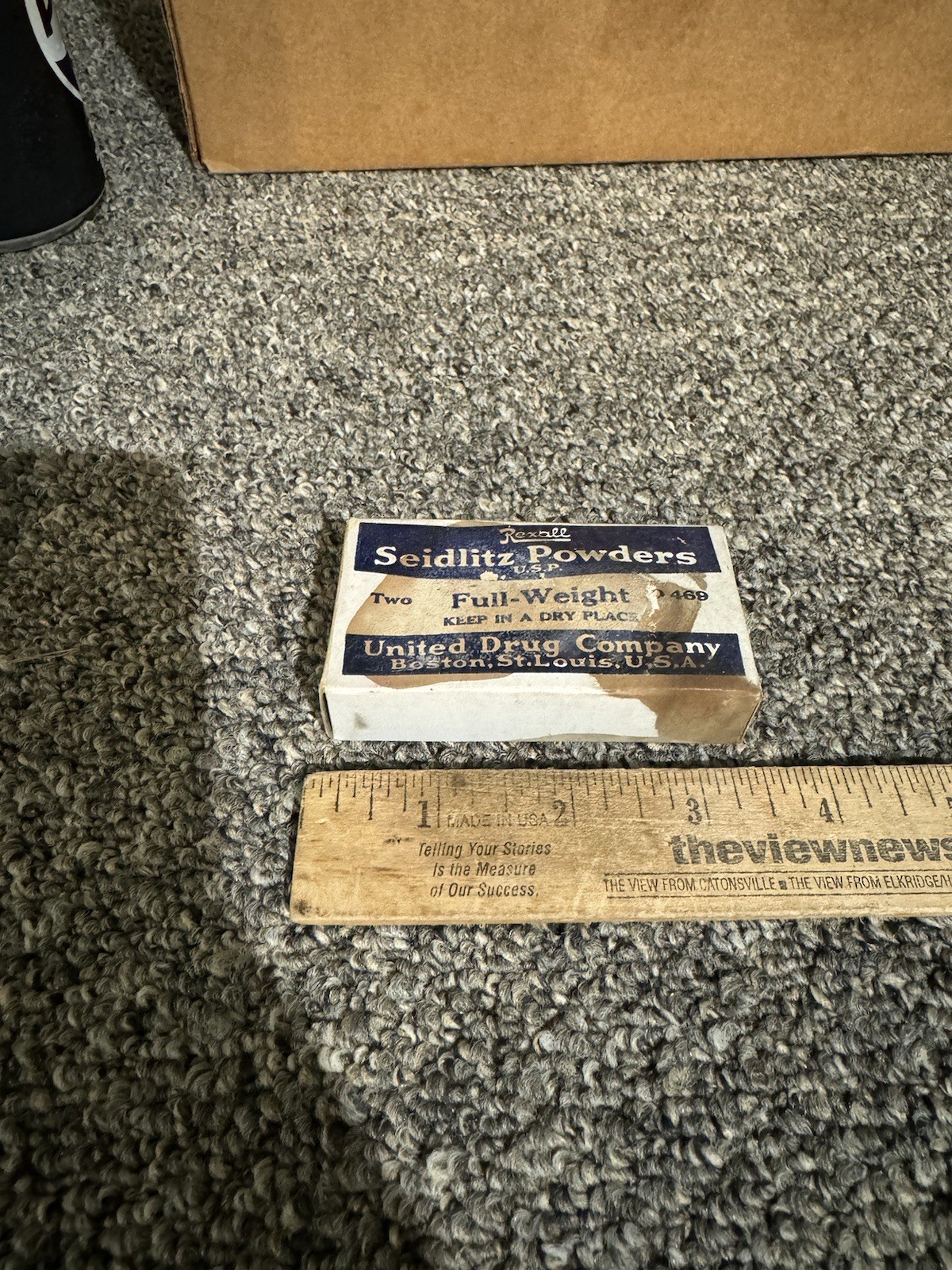 Rexall Seidlitz Powders USP Boston MA St Louis MO Sealed Old Medicine Box 1930s