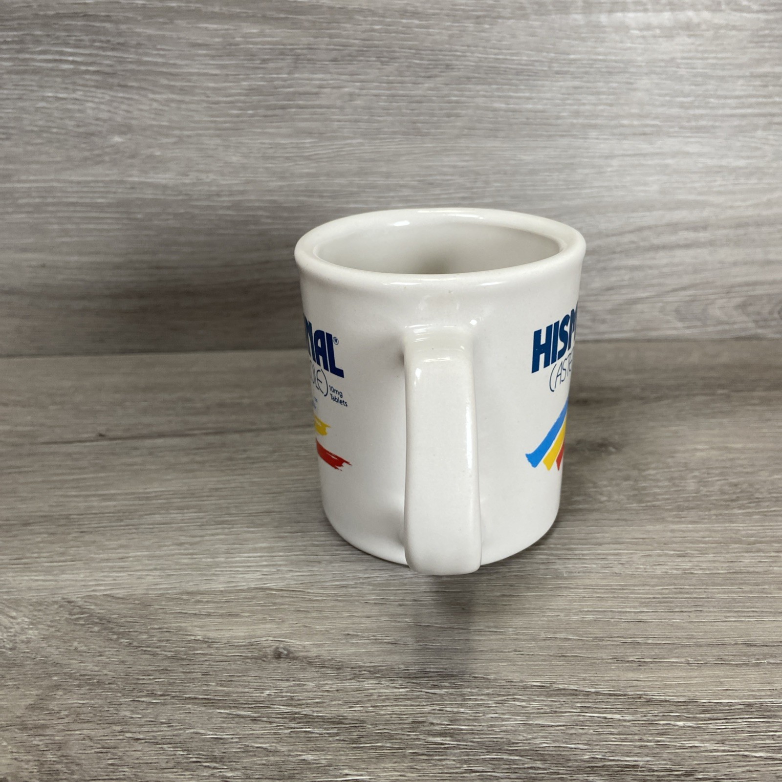 Hismanal Nose Coffee Mug Pharma Rep Vintage White Tea Cup Drug Advertisement