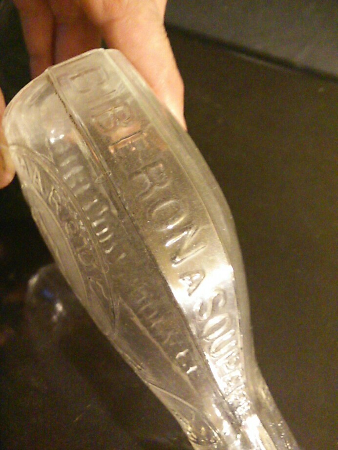 Antique Glass Baby Bottle J. Grandjean 1880