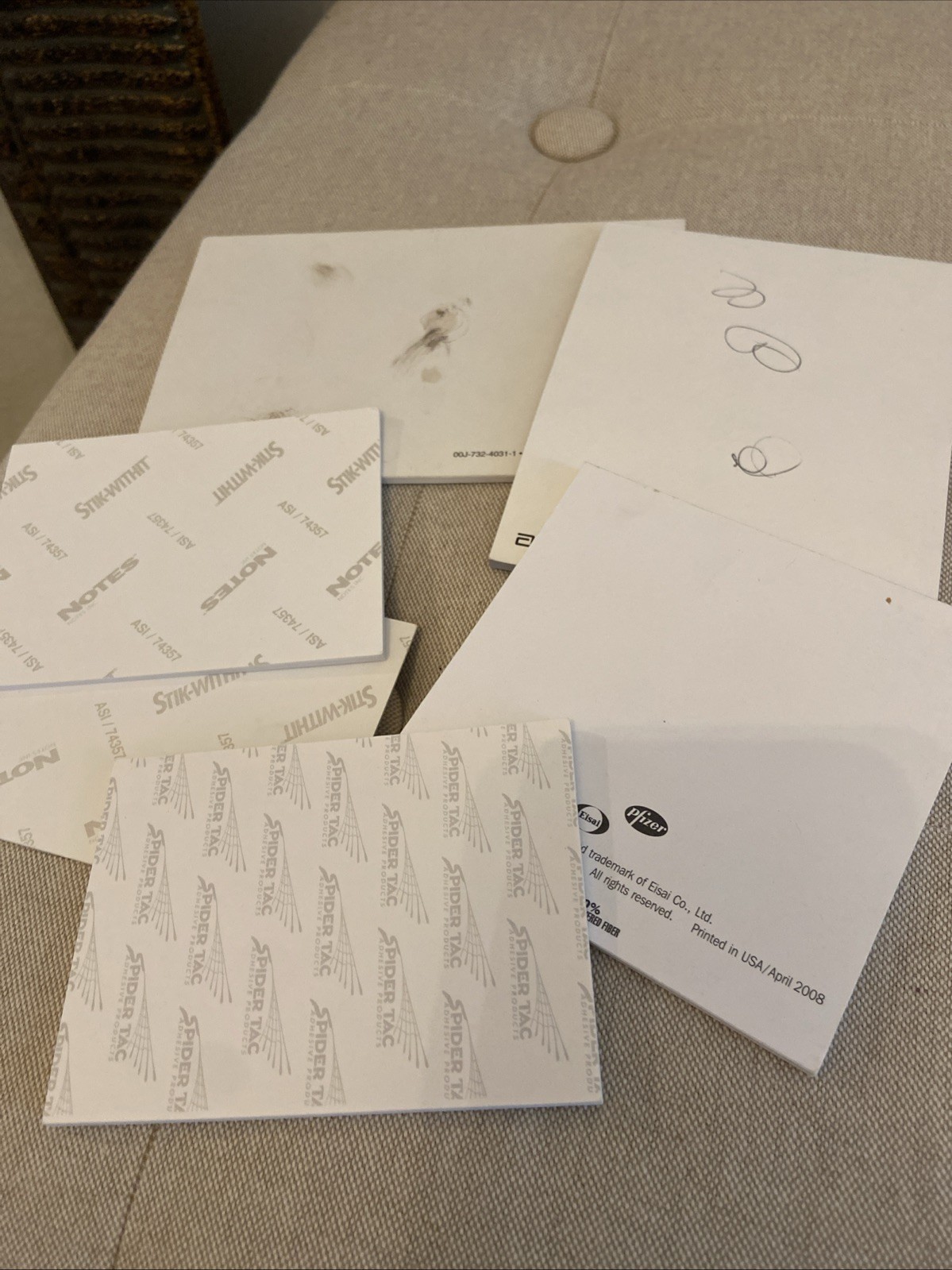 Drug Rep Memorabilia – Variety Of Sticky Note Pads (Tylenol, Aricept, Etc)