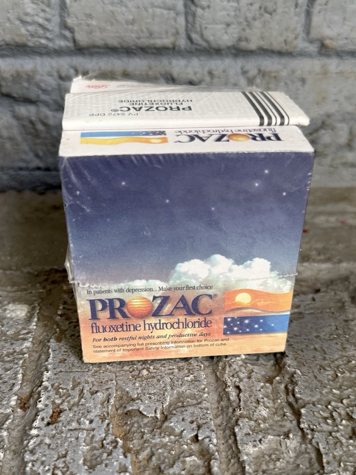 Vintage Prozac Lilly Pharmaceutical Drug Rep Sticky Notes Block 1998 NEW