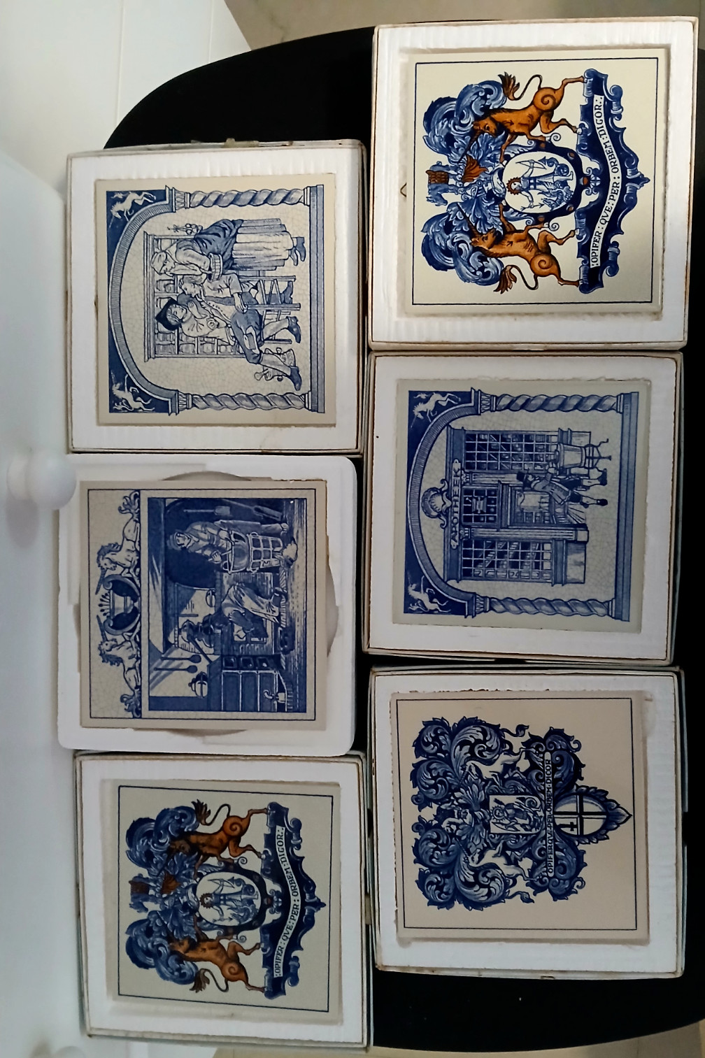 Set of 6 Vintage Burroughs Pharmaceutical English Pill Tiles – Apothecary Pharma
