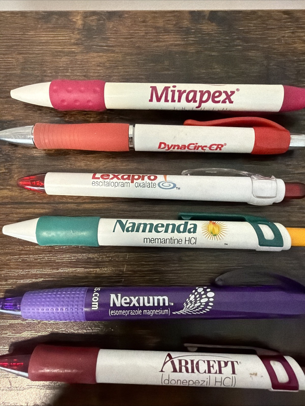 Vintage Pharmaceutical Drug Rep Lot of 11 Plastic Pens Untested, Big Pharma
