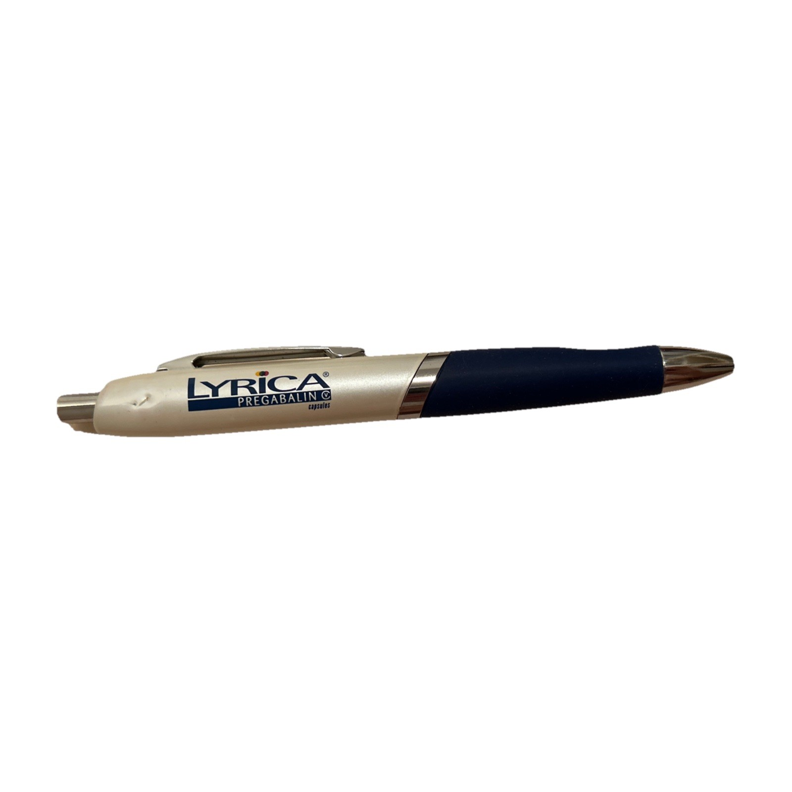 Metal Lyrica Drug Rep Pen Advertising Rubber Grip Clicks Works
