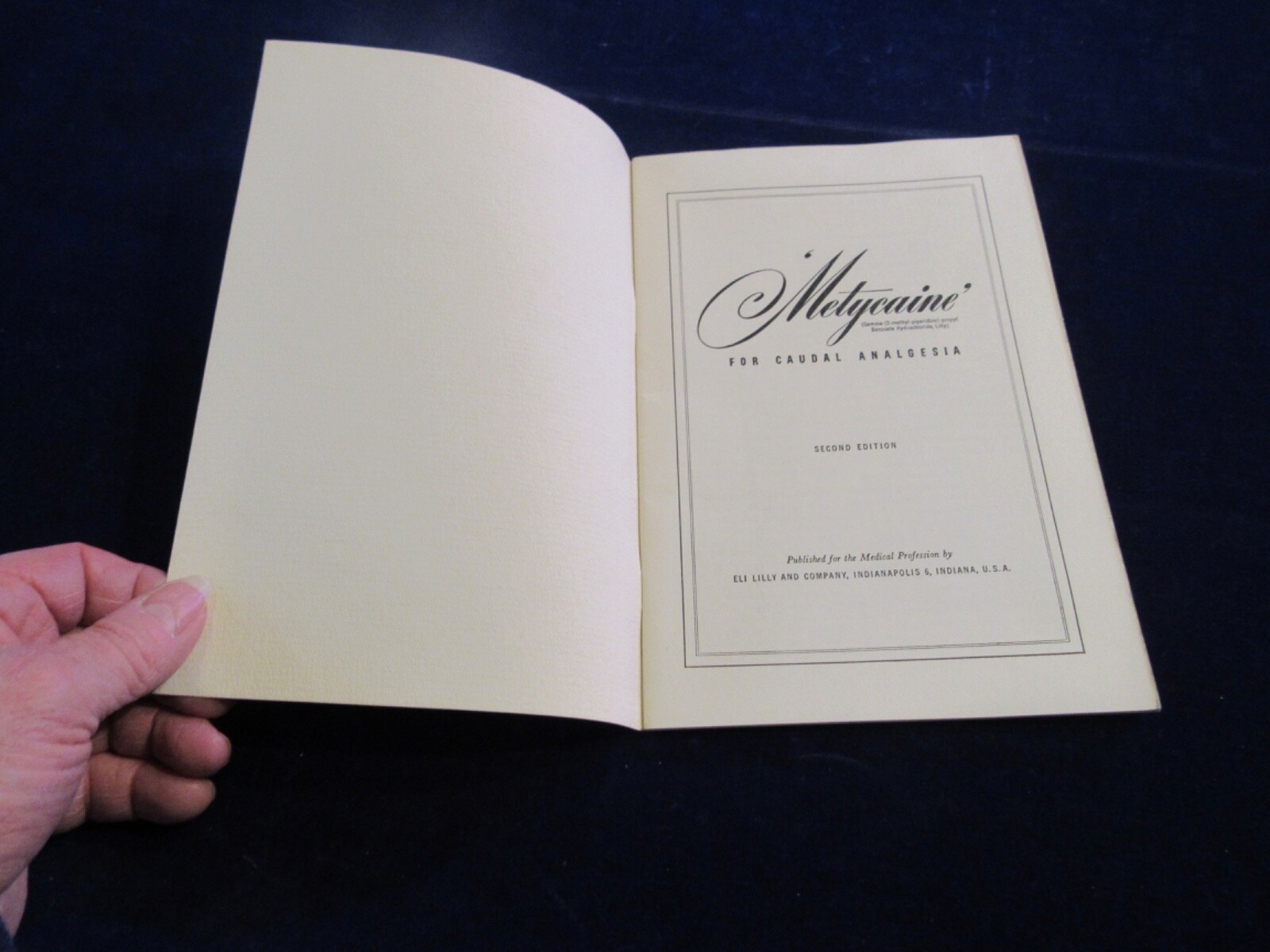 1950’s Medicine Drug Advertising Bklt Metycaine Eli Lily Color Illustrated B119