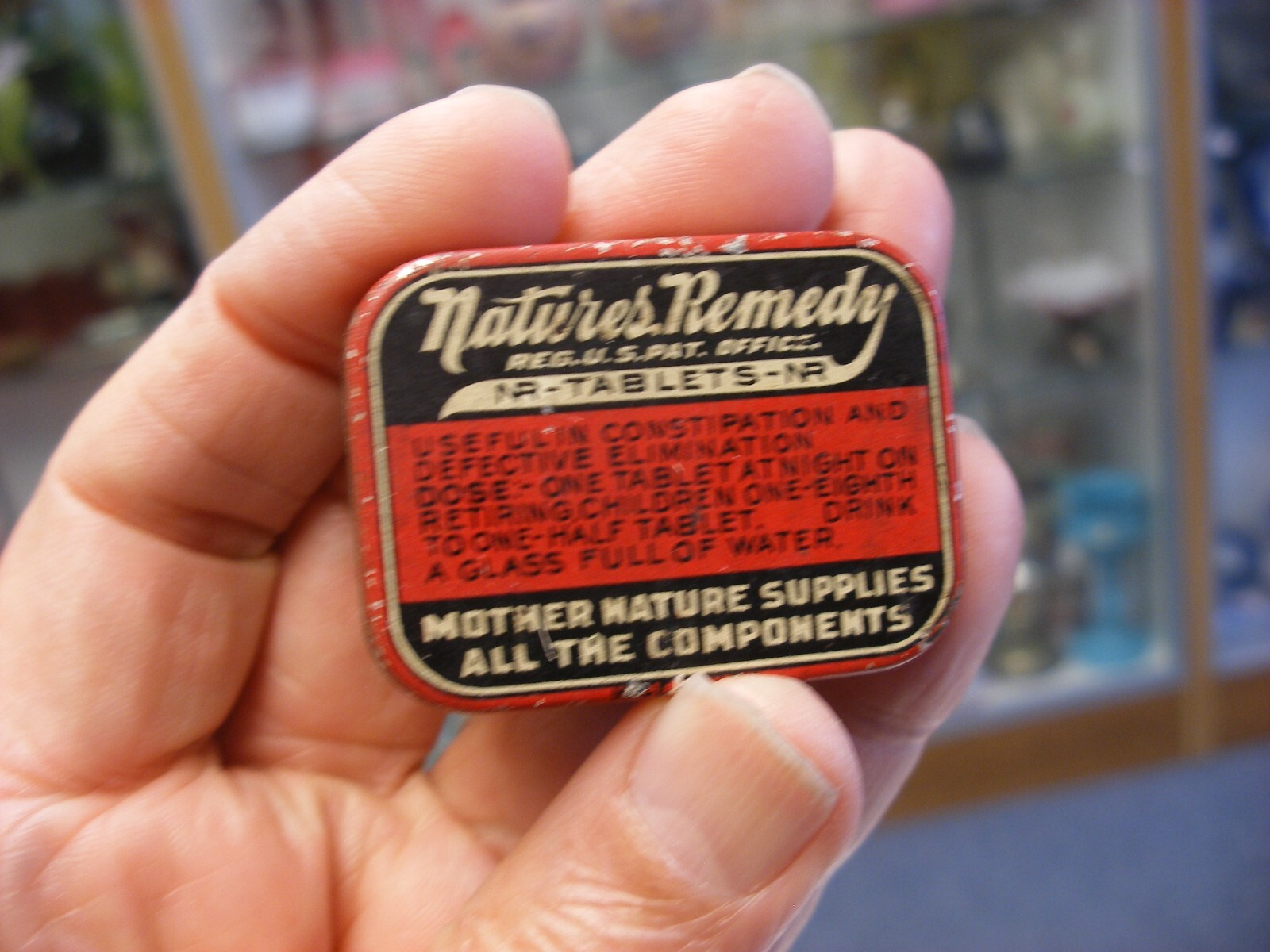 Vtg Medical Pharmacy – Natures Remedy A. H. Lewis Constipation Tablets Tin Empty