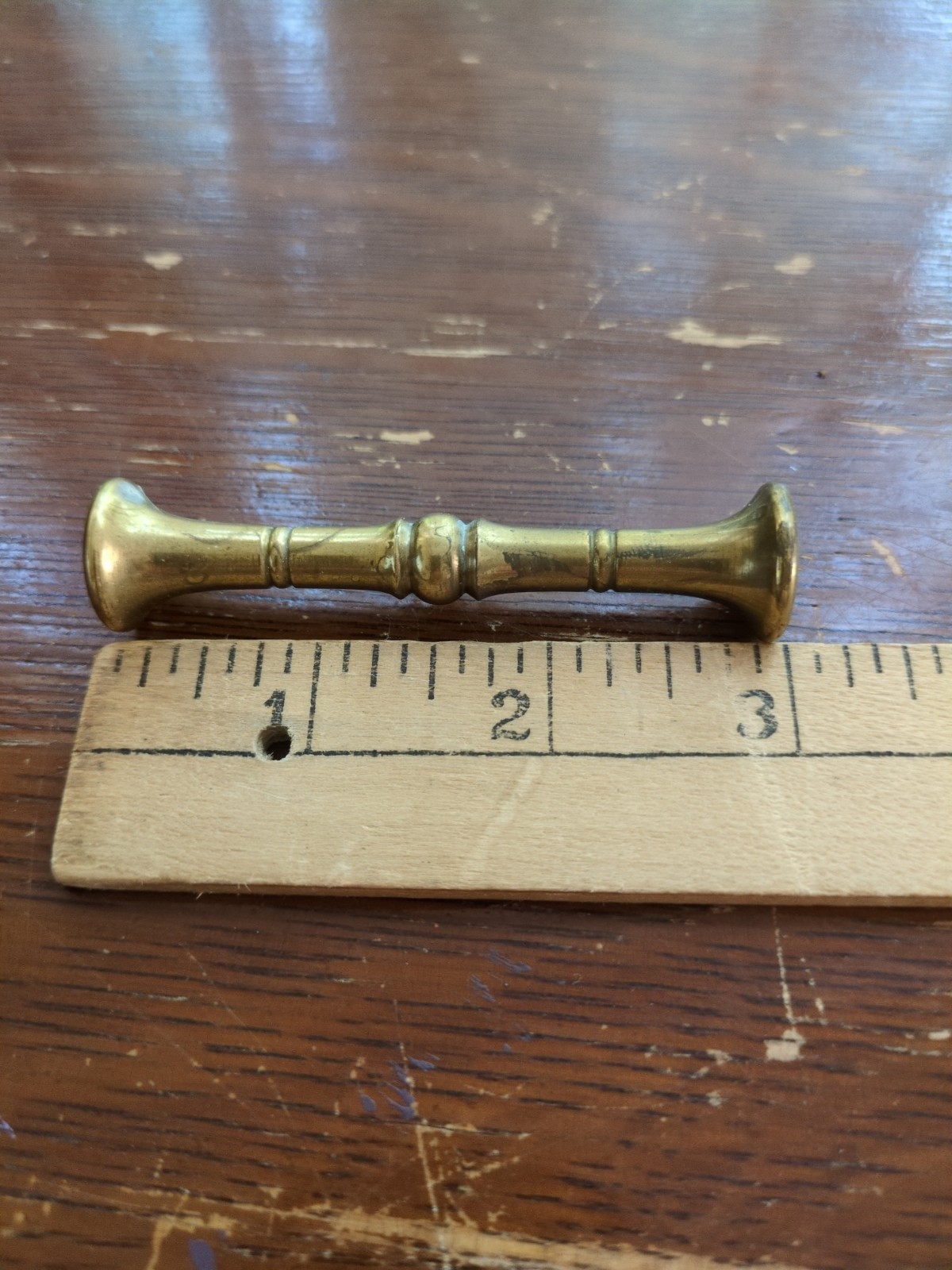 Vintage Brass Small Miniature Double Handled Mortar & Pestle (Bin 20)