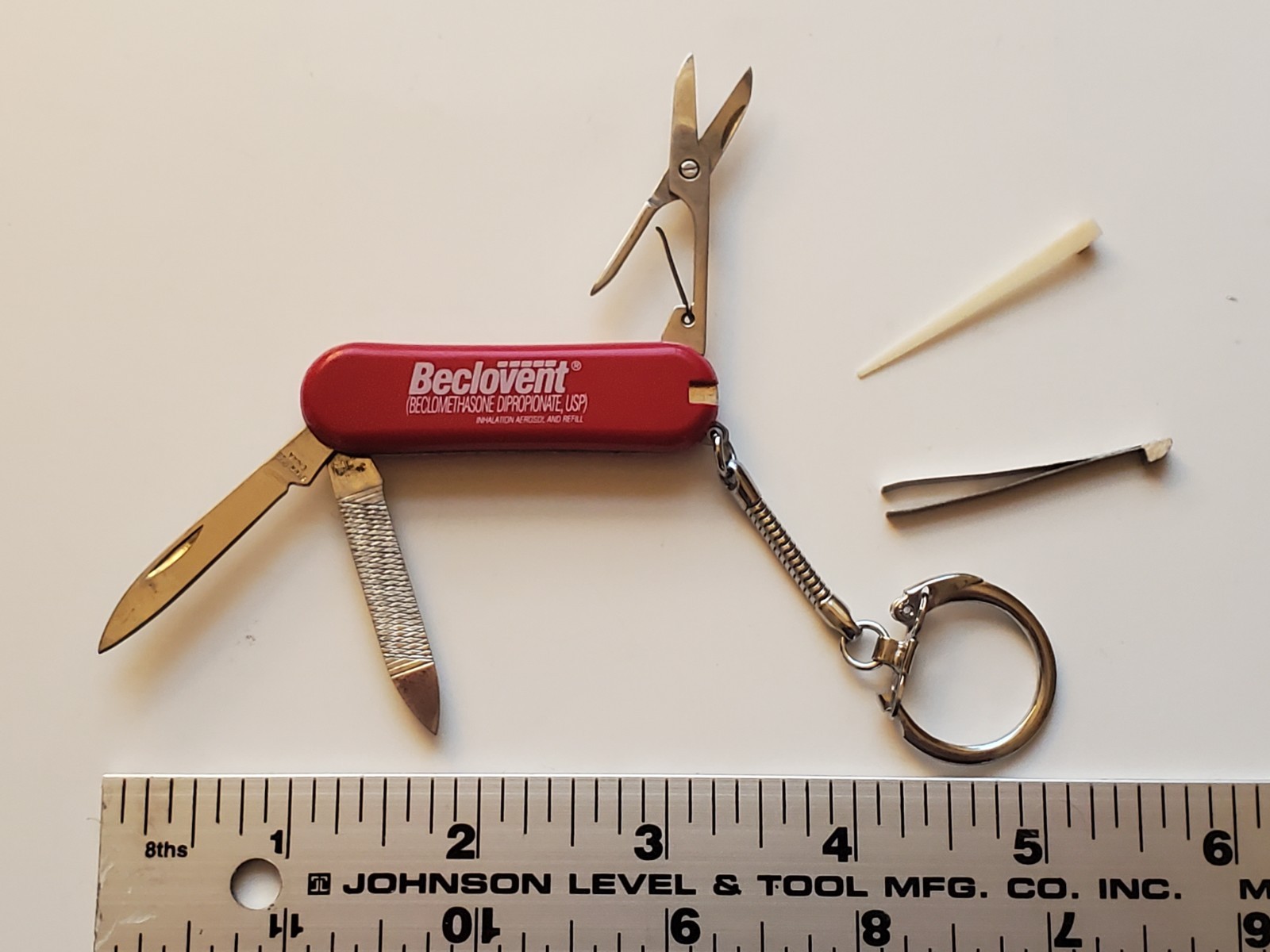 Beclovent Pocket Knife Keychain Drug Rep Pharmaceutical Advertising