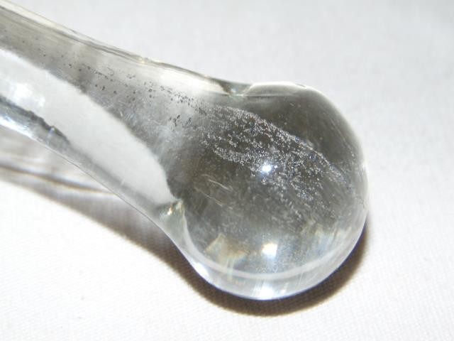 Vintage Apothecary Clear Glass MORTAR & PESTLE, 2 Oz. Lab Grinder Tool
