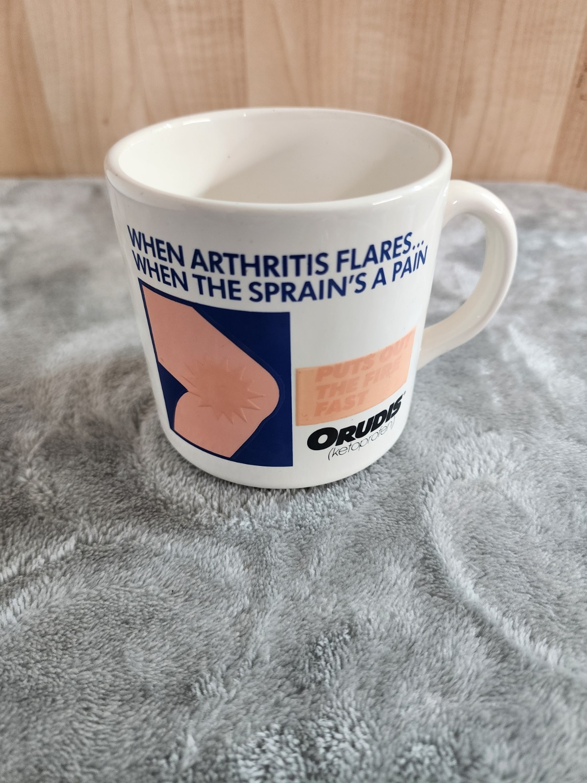 ORUDIS Pharmaceutical Drug Rep Promotional Mug Coffee Cup-RARE! – England