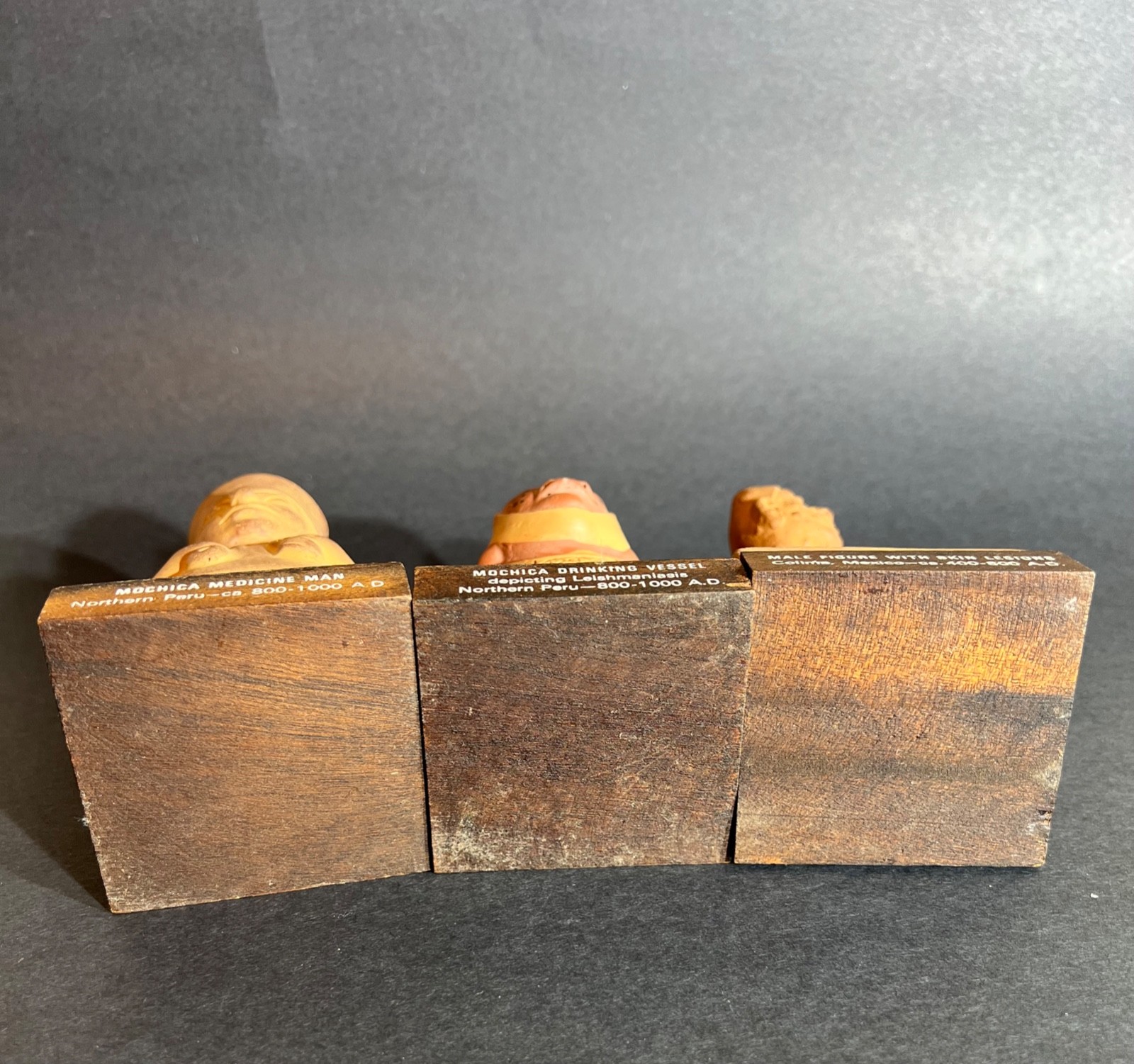 3 SCHERLING PHARMACEUTICAL ADVERTISING MESOAMERICA PERU MEXICO POTTERY STATUES