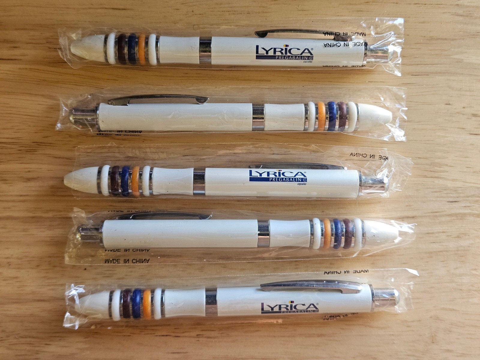 Lyrica Pregabalin Pfizer Drug Rep Promo Pen NOS Lot of 5