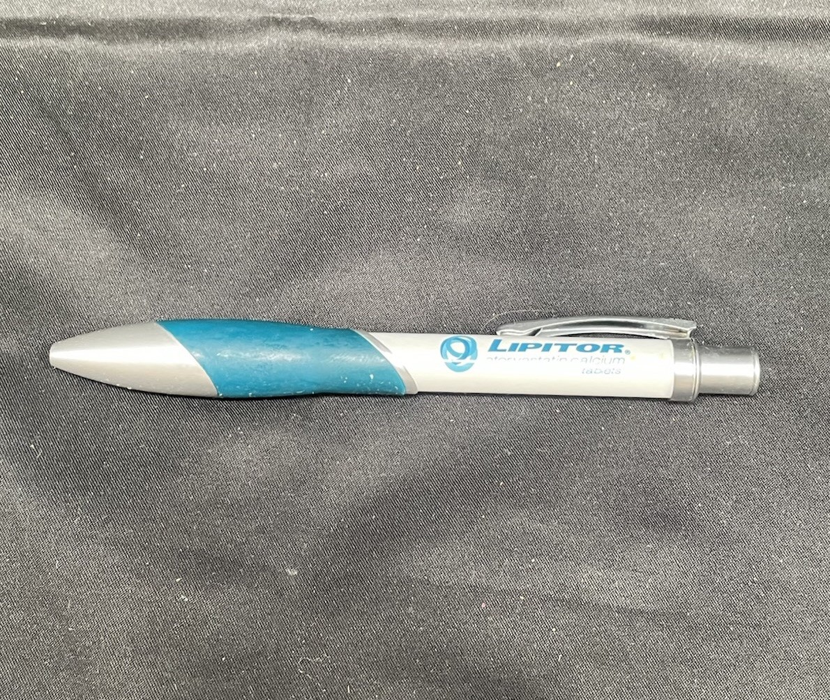 Vintage LIPITOR Drug Rep Pens Heavy Metal New in Sleeve Lot Of 20