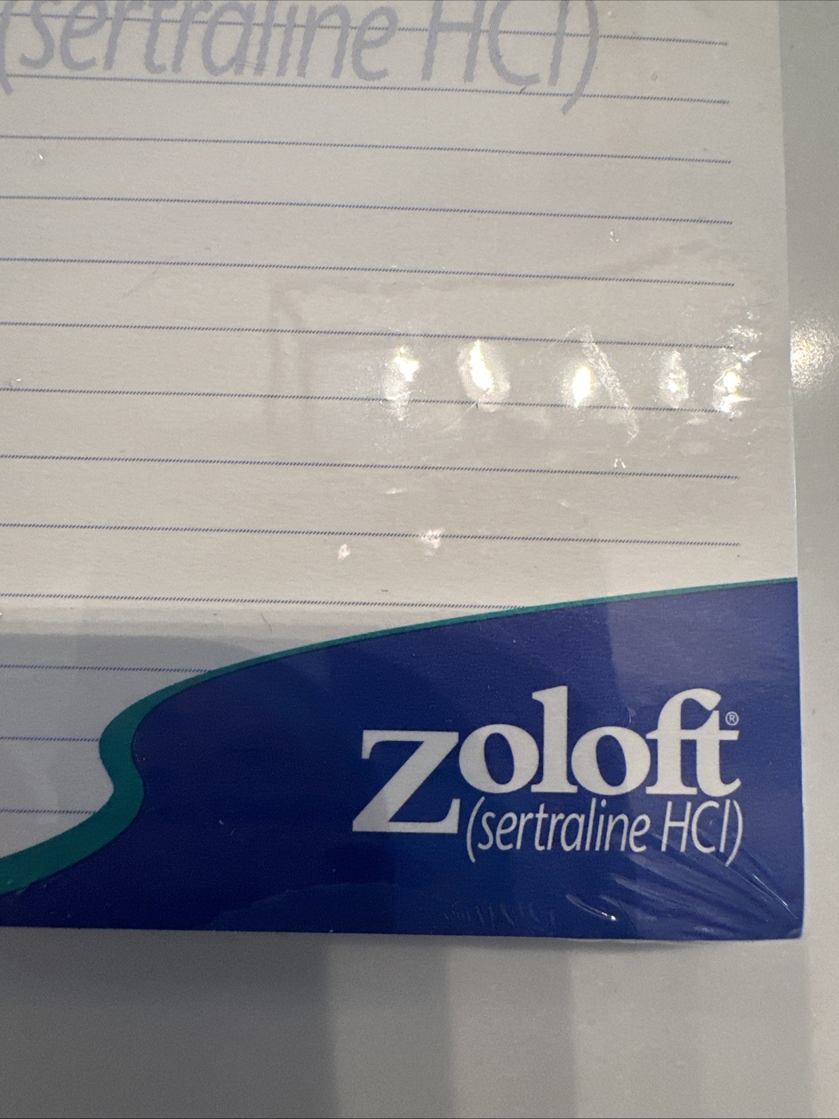 New Vtg 1999 Zoloft 4×6″ Pad Paper Notes Drug Rep Pharmaceutical Promo