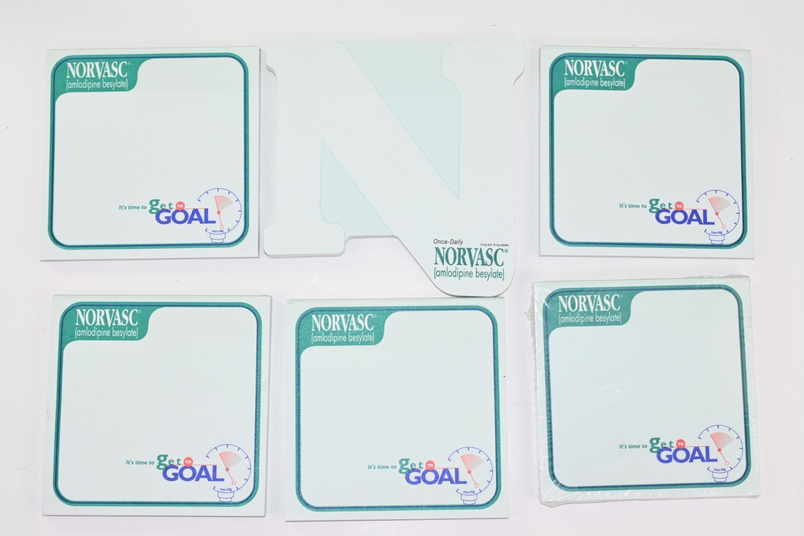 Lot Norvasc Rx Note Pads Pfizer Drug Rep Promo Medical Ephemera