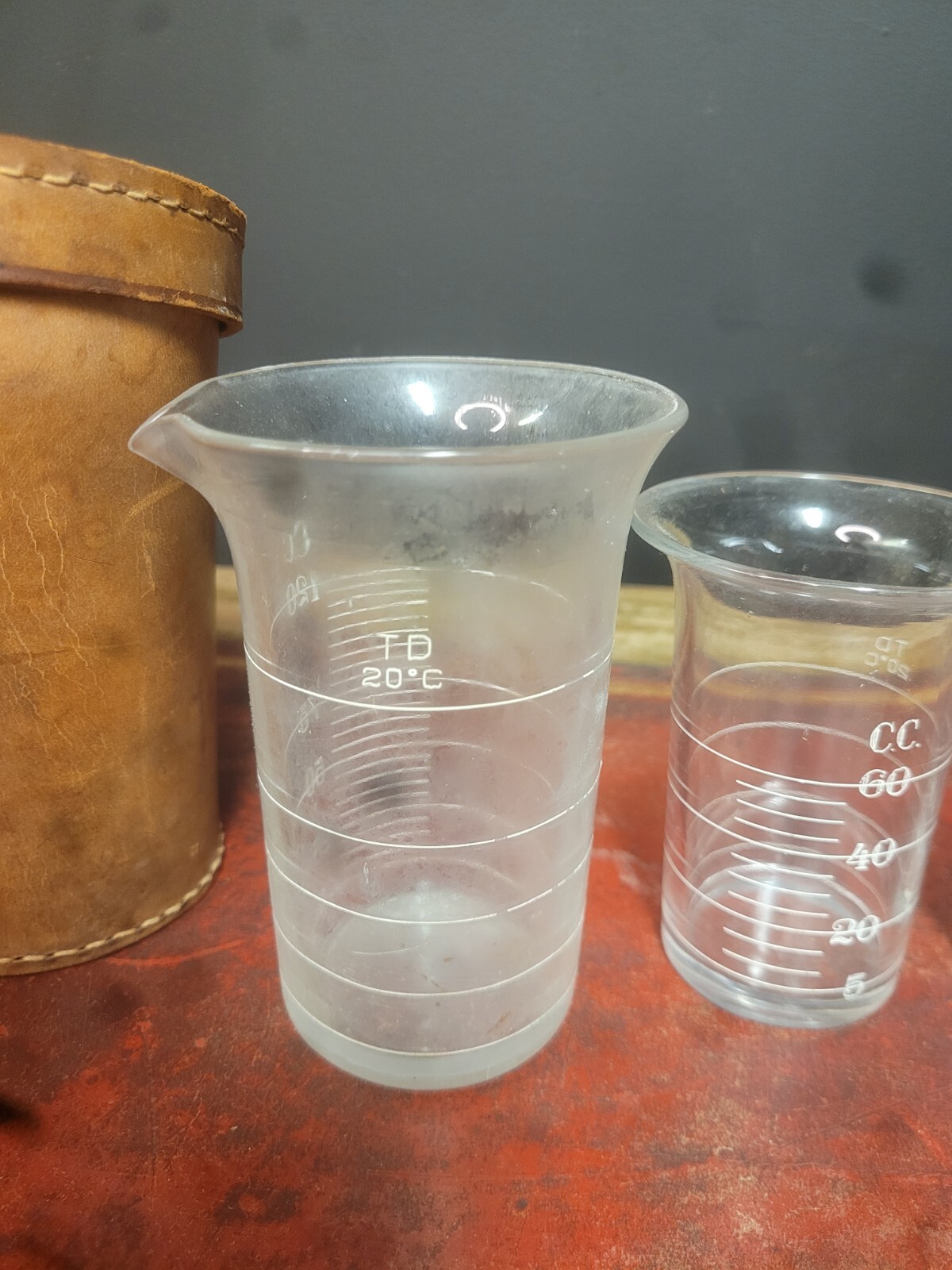 Vintage Nesting Measuring Cups Glass Metric Doctor Apothecary Medicine