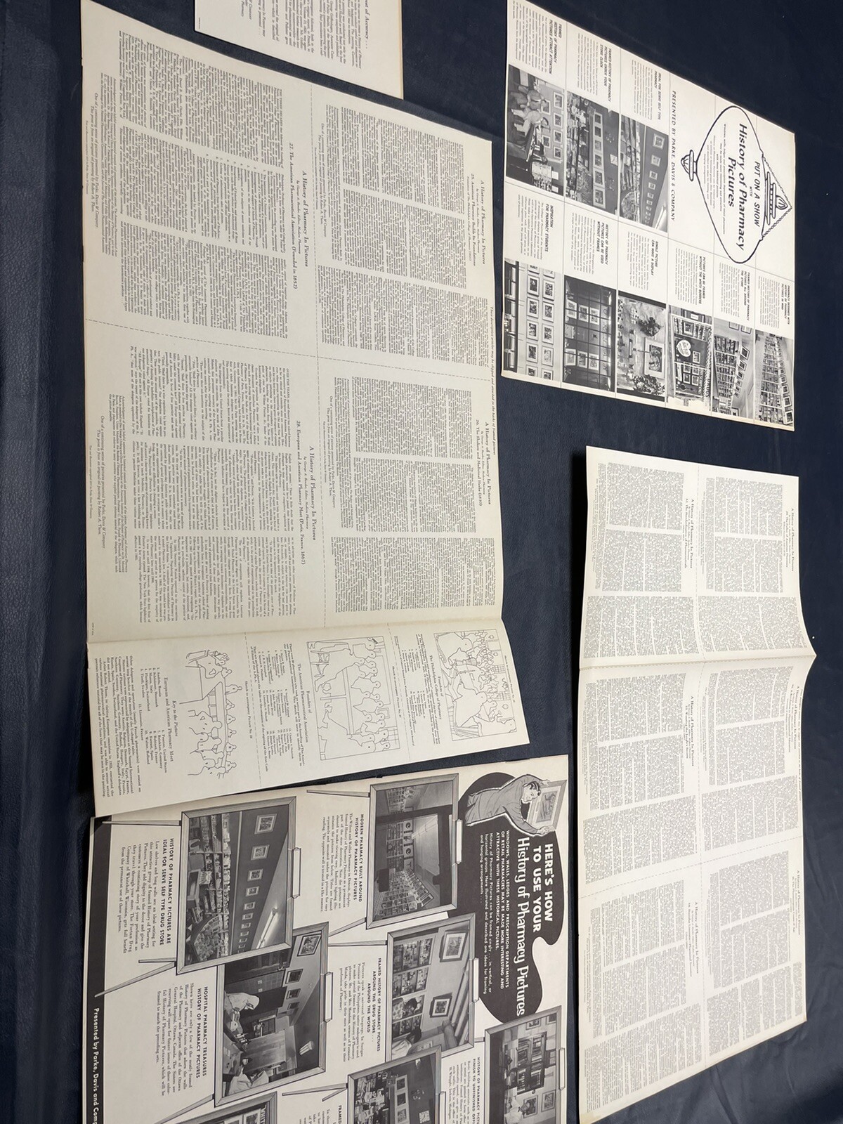 History Of Pharmacy In Pictures Orig Parke Davis Company Art Prints 1950’S Vtg