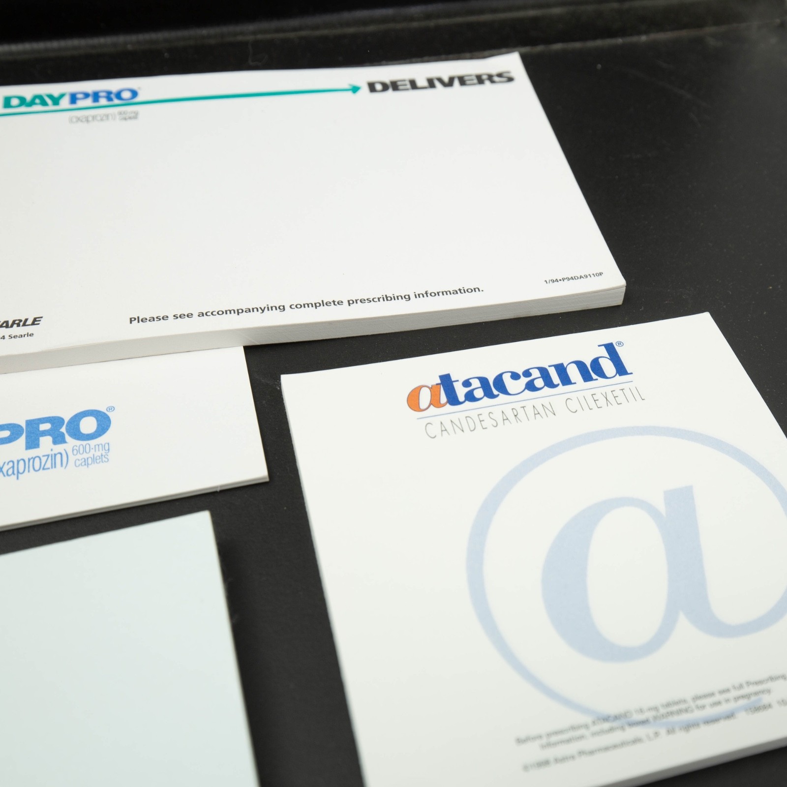 Drug Rep Pharmaceutical Partial Sticky Notes Stapler Pharma Note Pad Lot Vtg