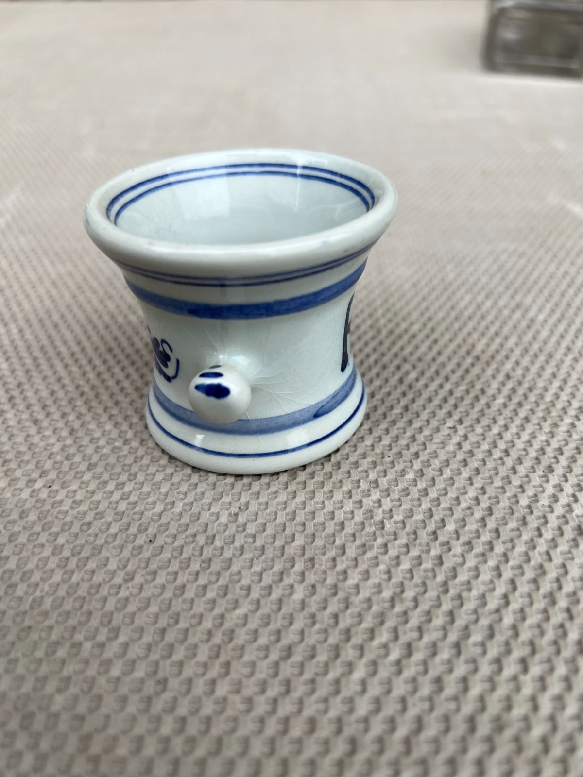 Vintage 1950 Squibb Pharmaceutical Delfts Holland Miniature Mortar No Pestle