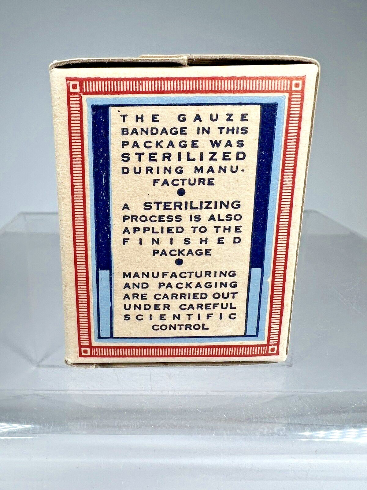 Vintage Sealed Box Bay’s Gauze Bandage , Parke Davis Co. Bridgeport Connecticut