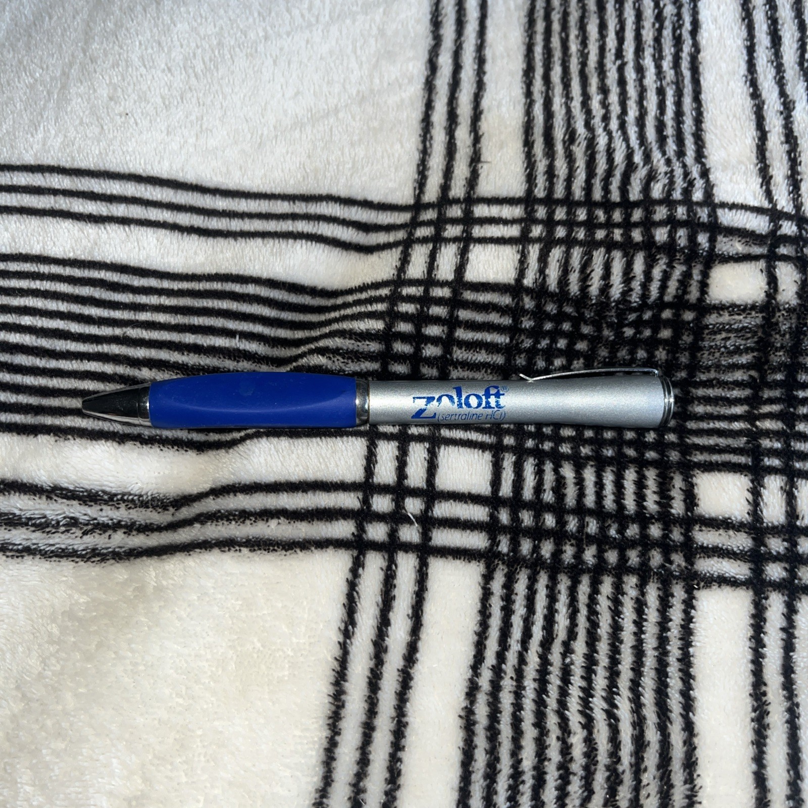 Zoloft Metal PEN Drug Rep Pharmaceutical Promo Advertising WRITES, Vintage