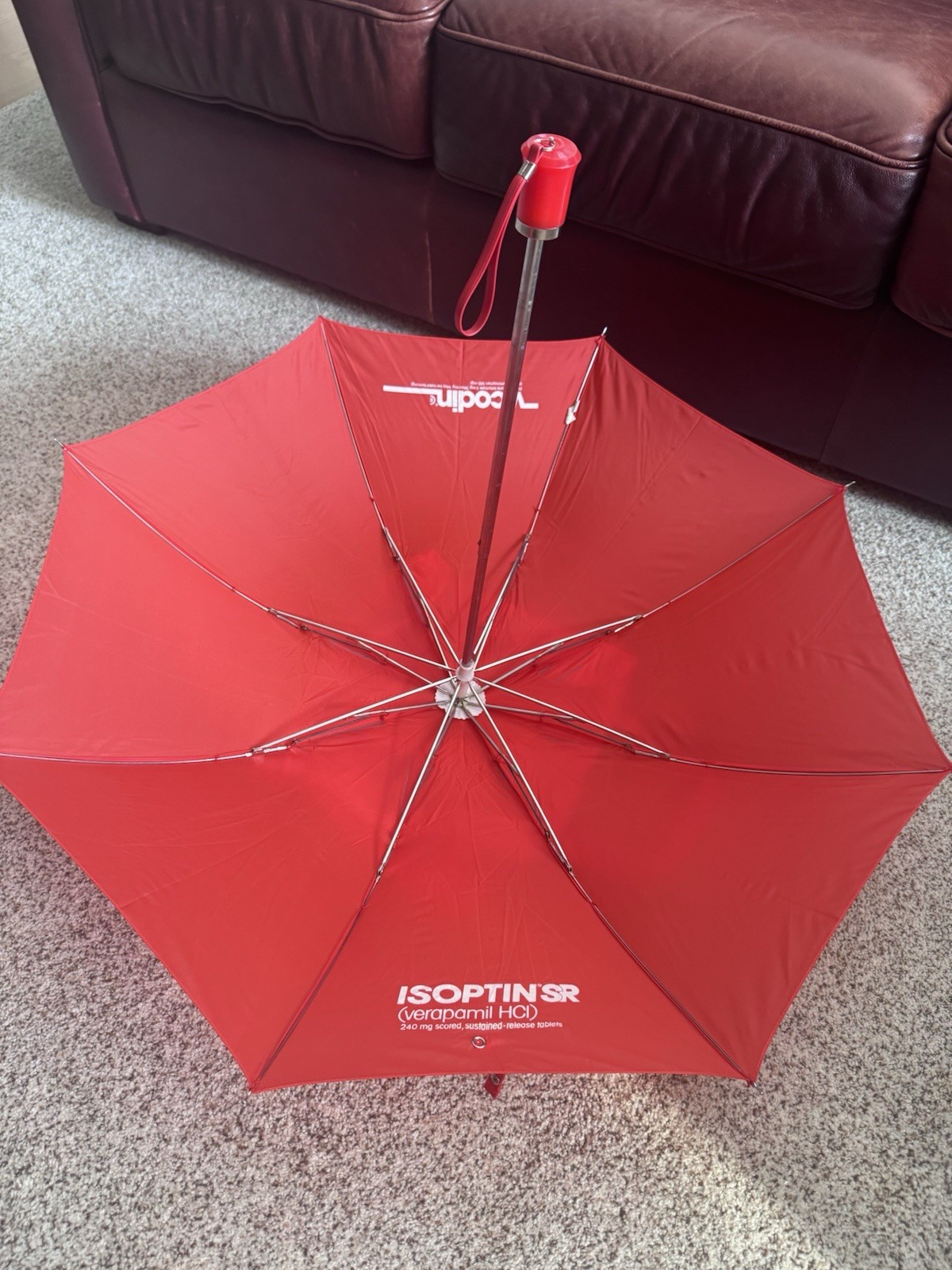 Vicodin Isoptin Drug Rep Narcotic Red Umbrella Rx Pharma Swag 80s VERY RARE
